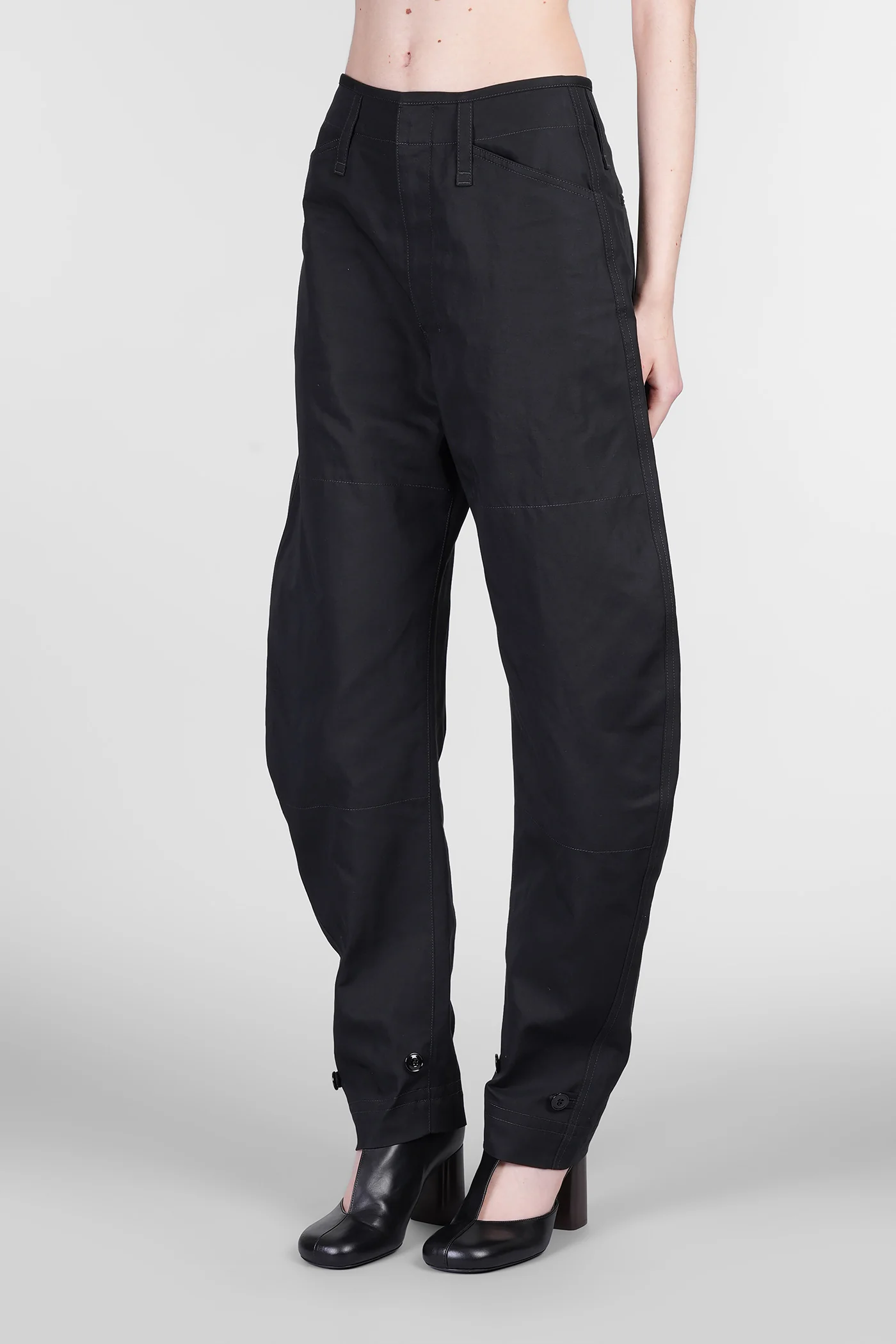 Pants in black cotton - Image 4