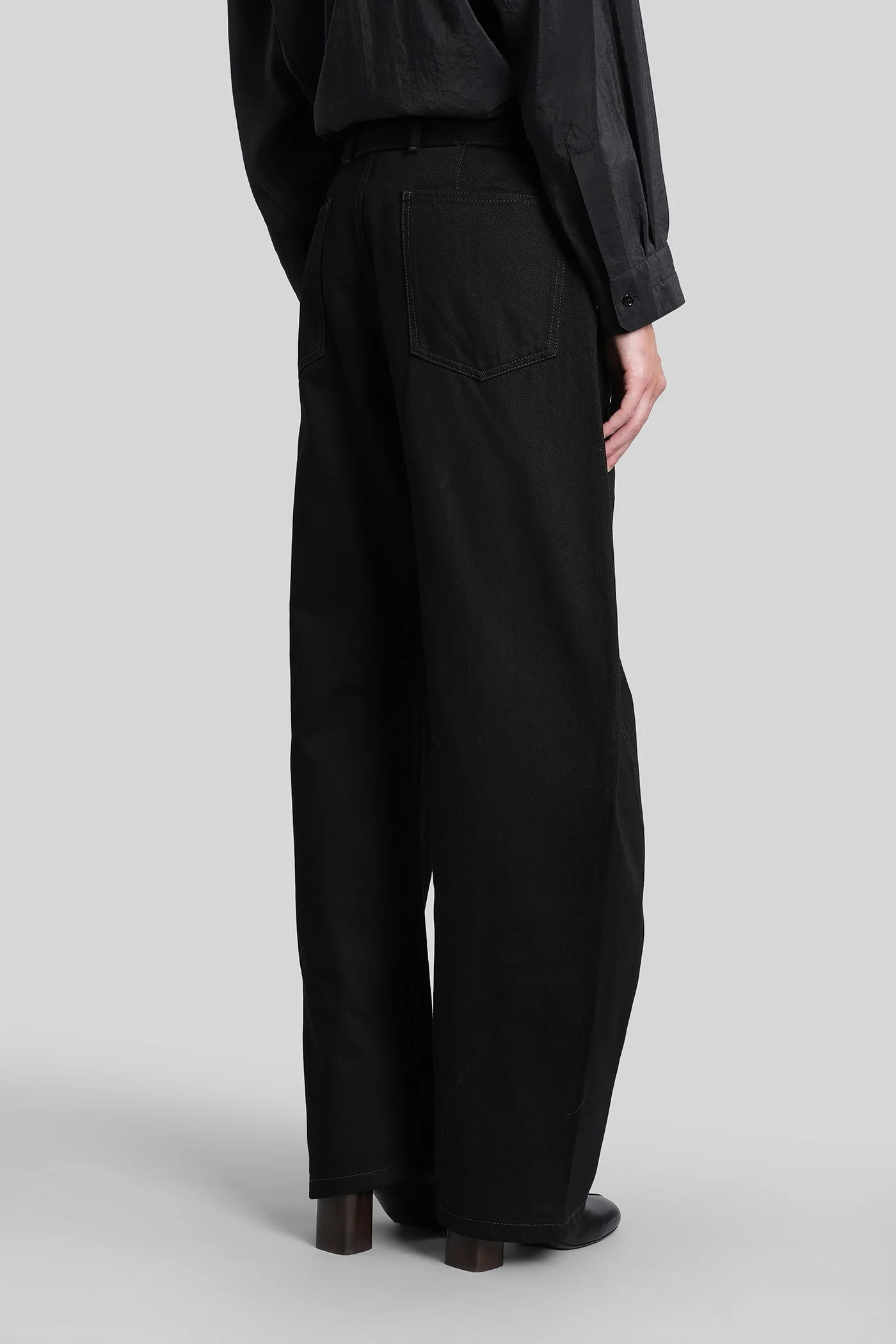 Pants in black cotton - Image 3