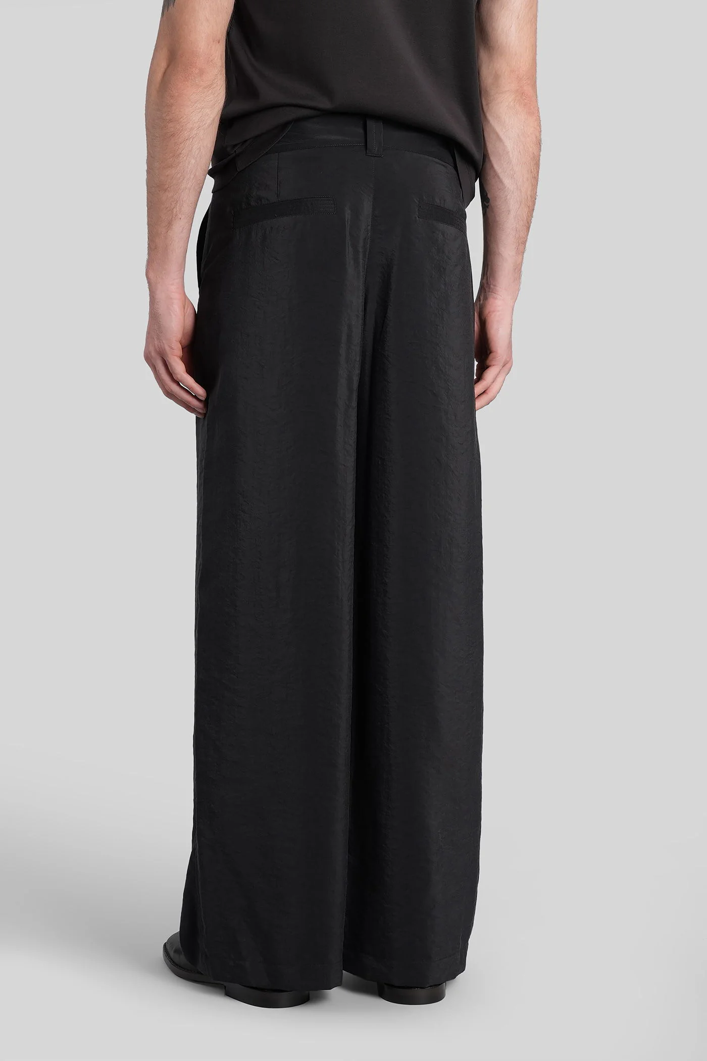 Pants in black silk - Image 3