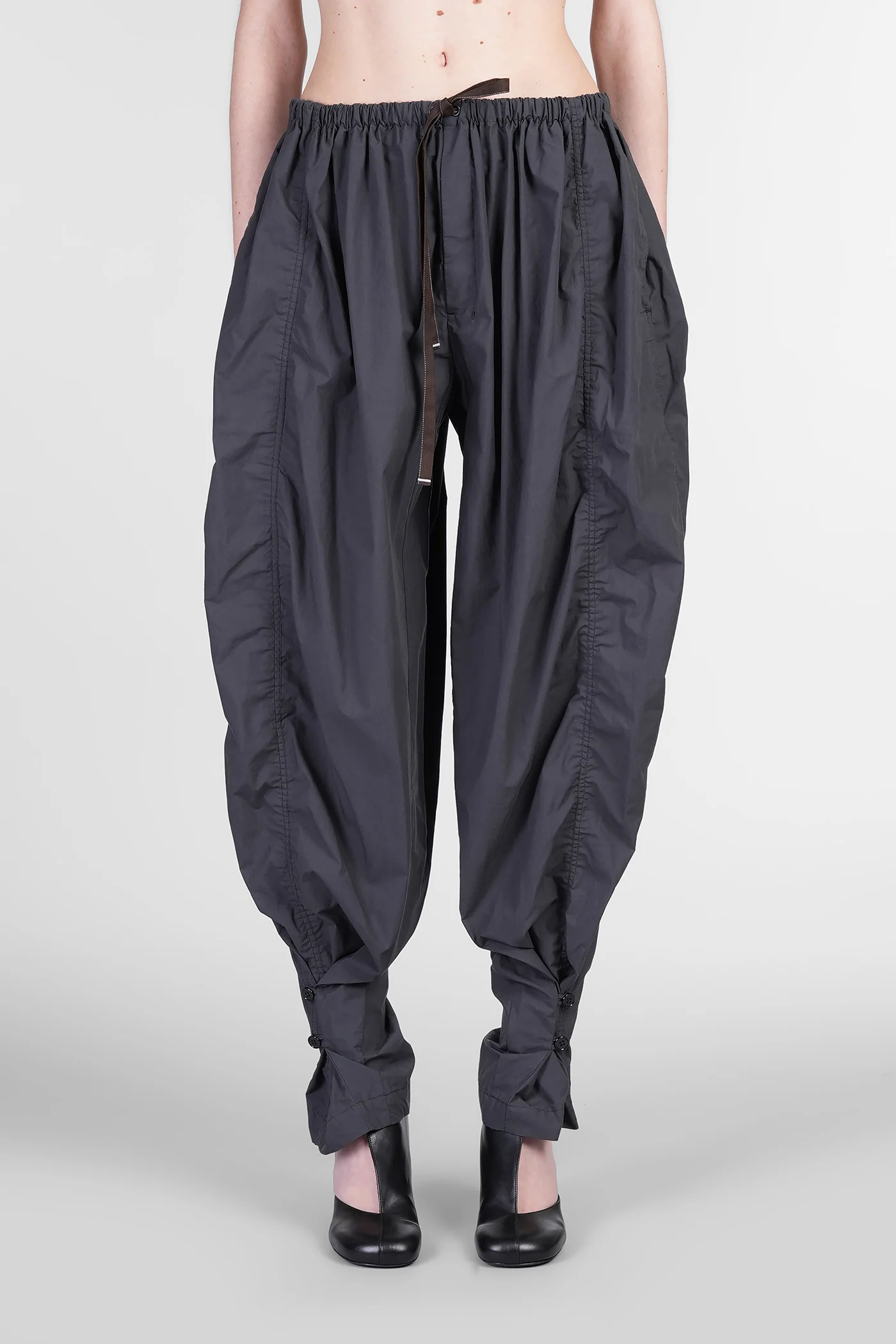 Pants in blue cotton