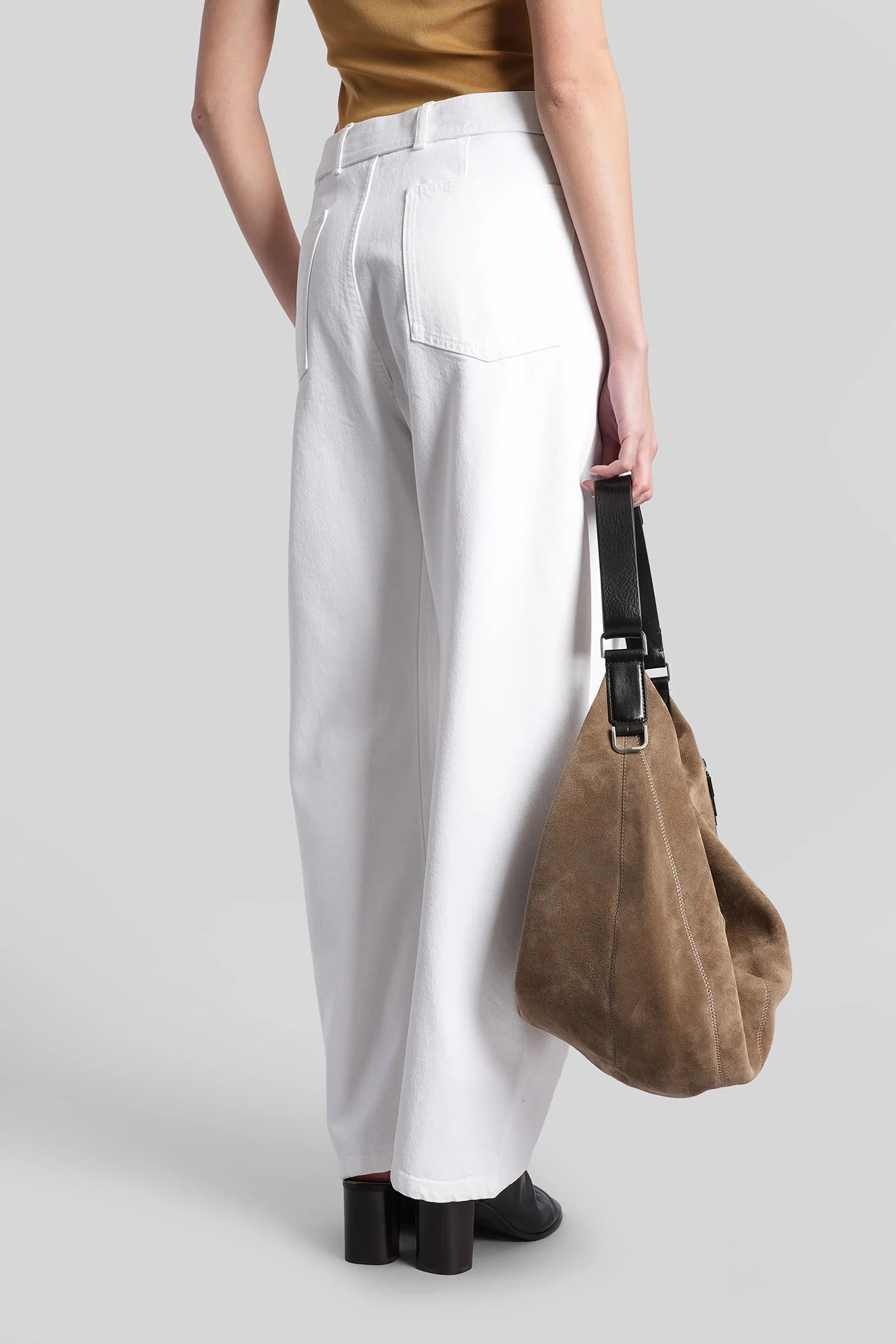 Pants in white cotton - Image 3