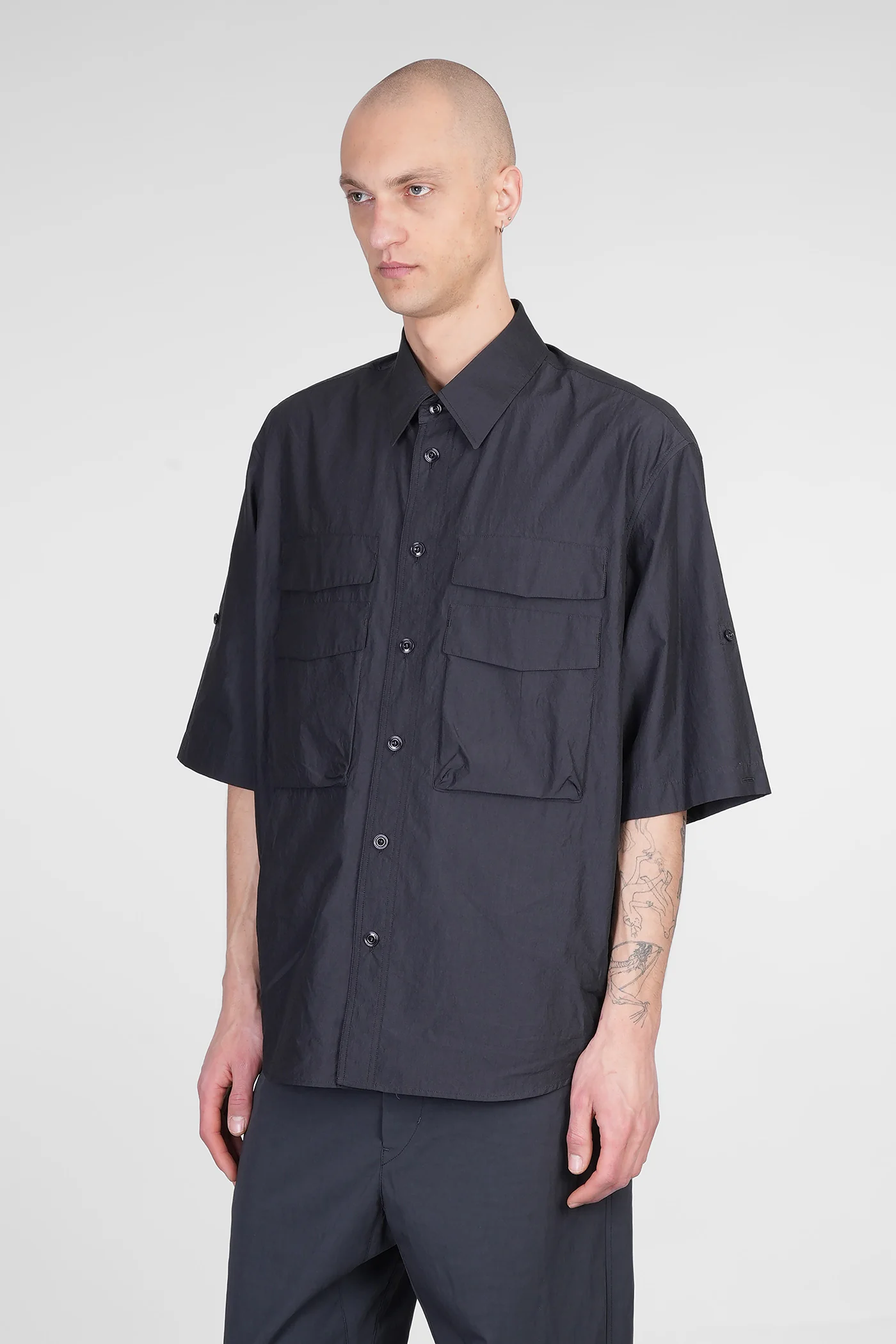 Shirt in blue cotton - Image 4