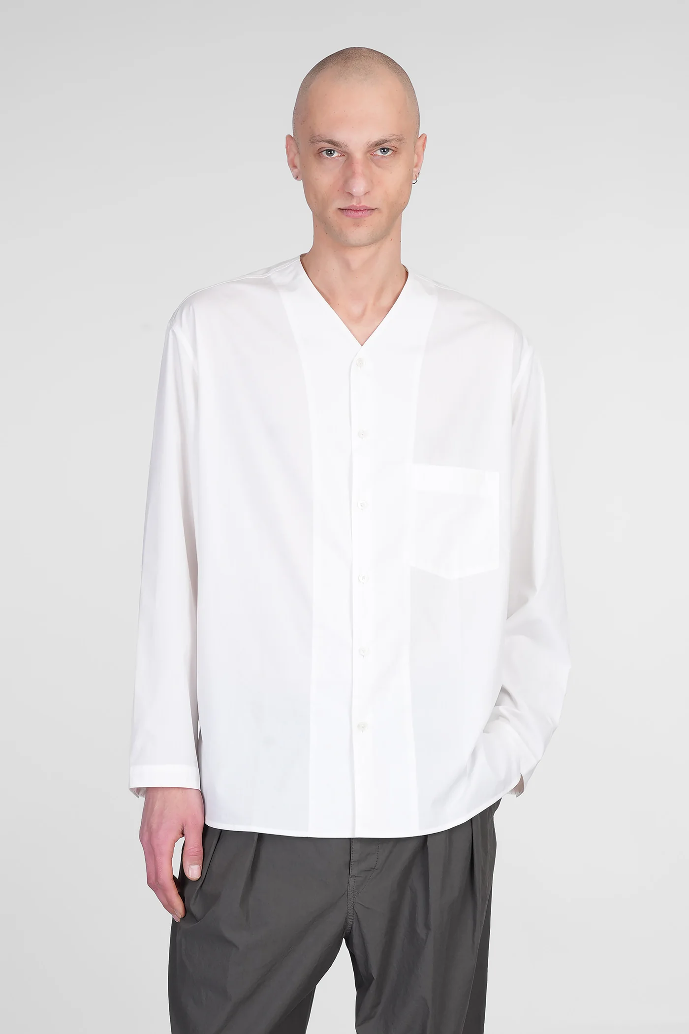 Shirt in white cotton