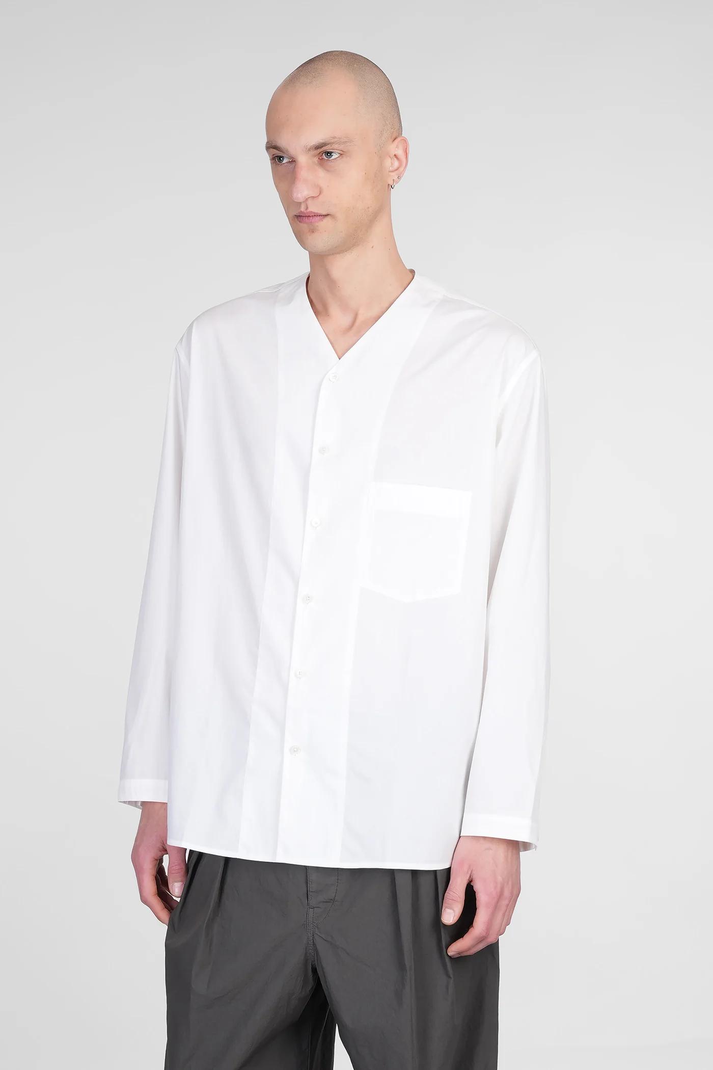 Shirt in white cotton - Image 4