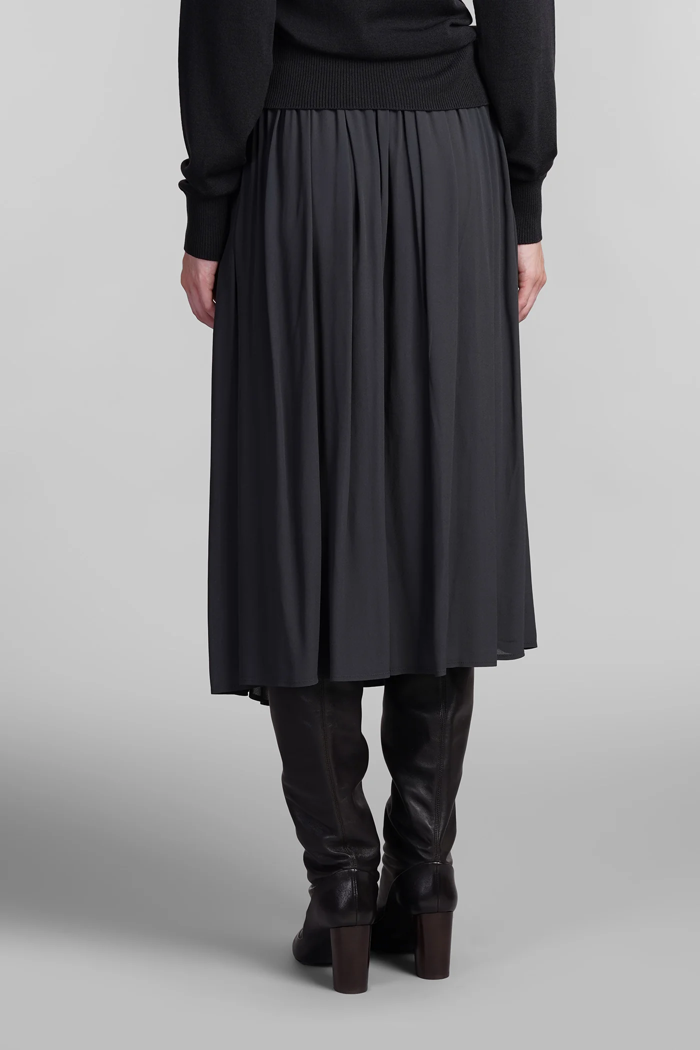 Skirt in blue viscose - Image 3