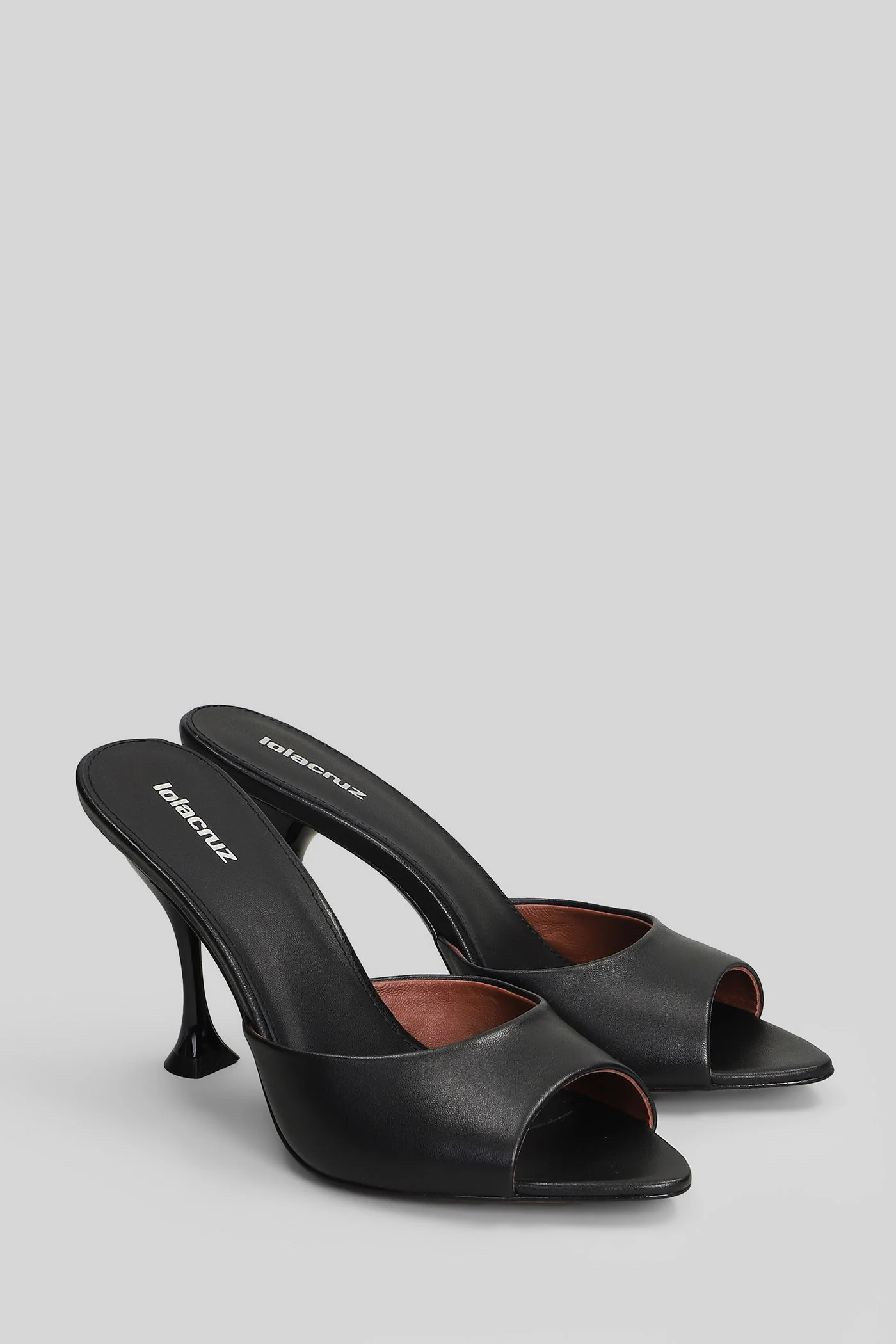 Amelia Mule 95 Sandals in black leather - Image 2