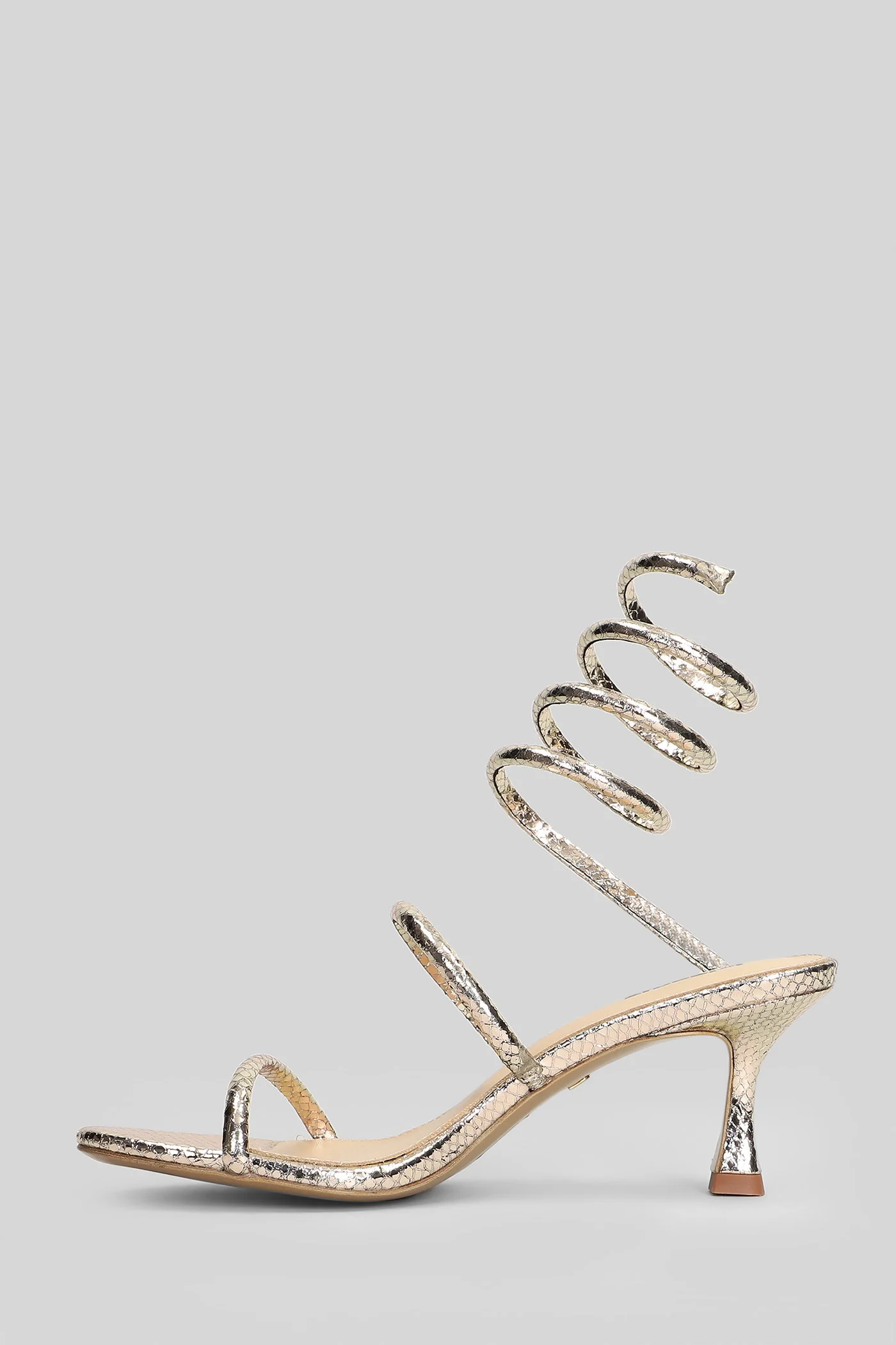 Greta 65 Sandals in platinum leather - Image 3