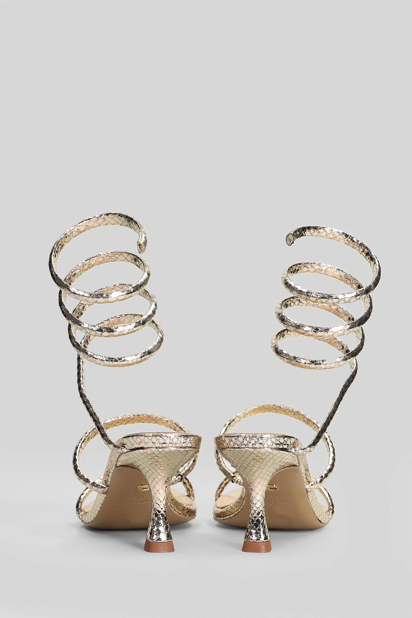 Greta 65 Sandals in platinum leather - Image 4