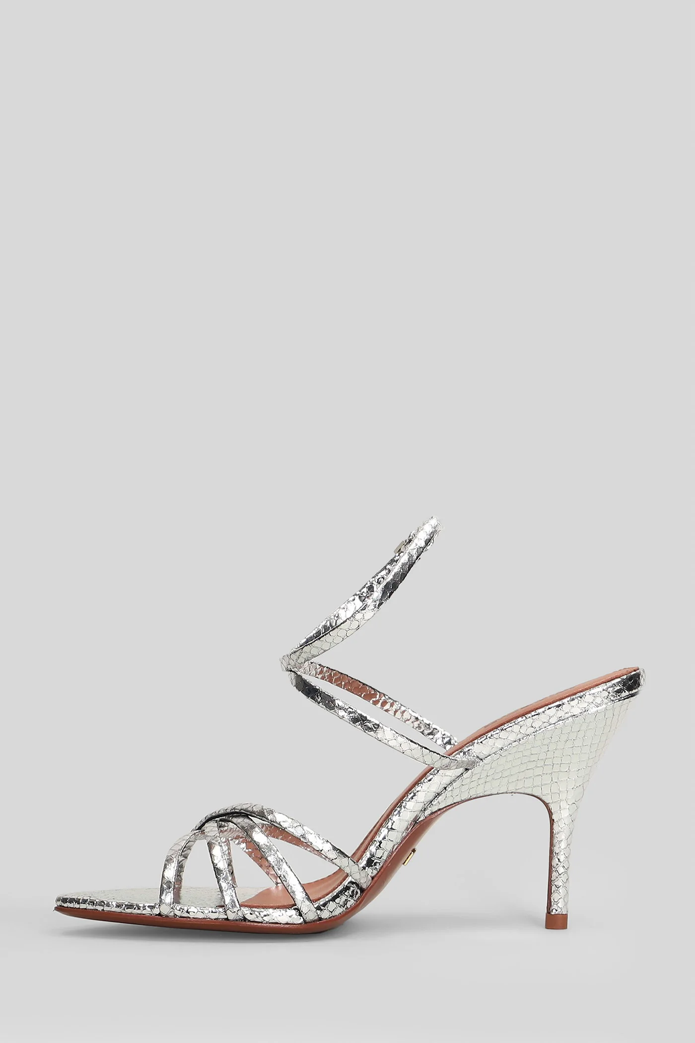 Raquelle 90 Sandals in silver leather - Image 3