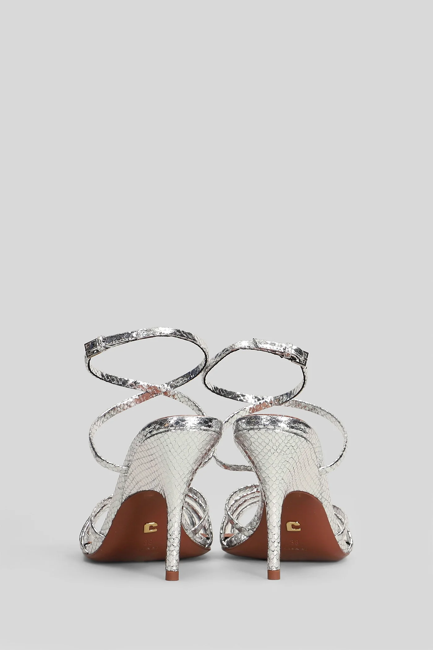 Raquelle 90 Sandals in silver leather - Image 4