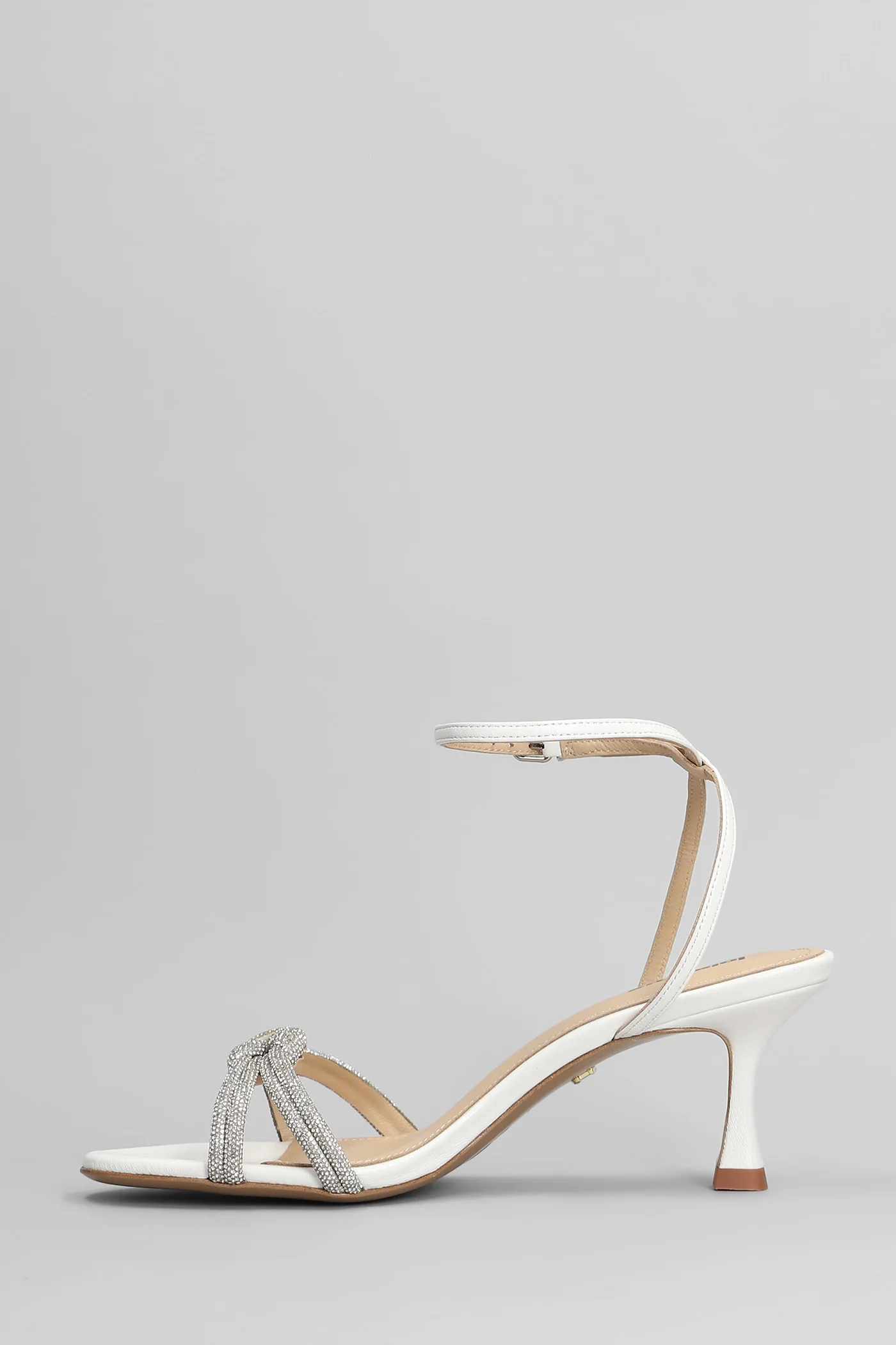 Sandals in white leather - Image 3