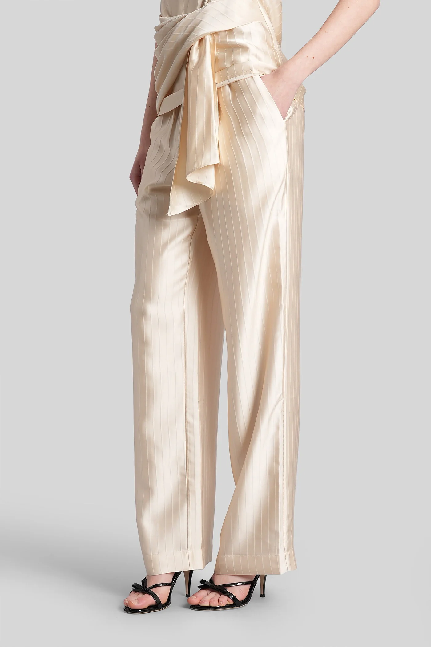 Kadala Pants in beige viscose - Image 4