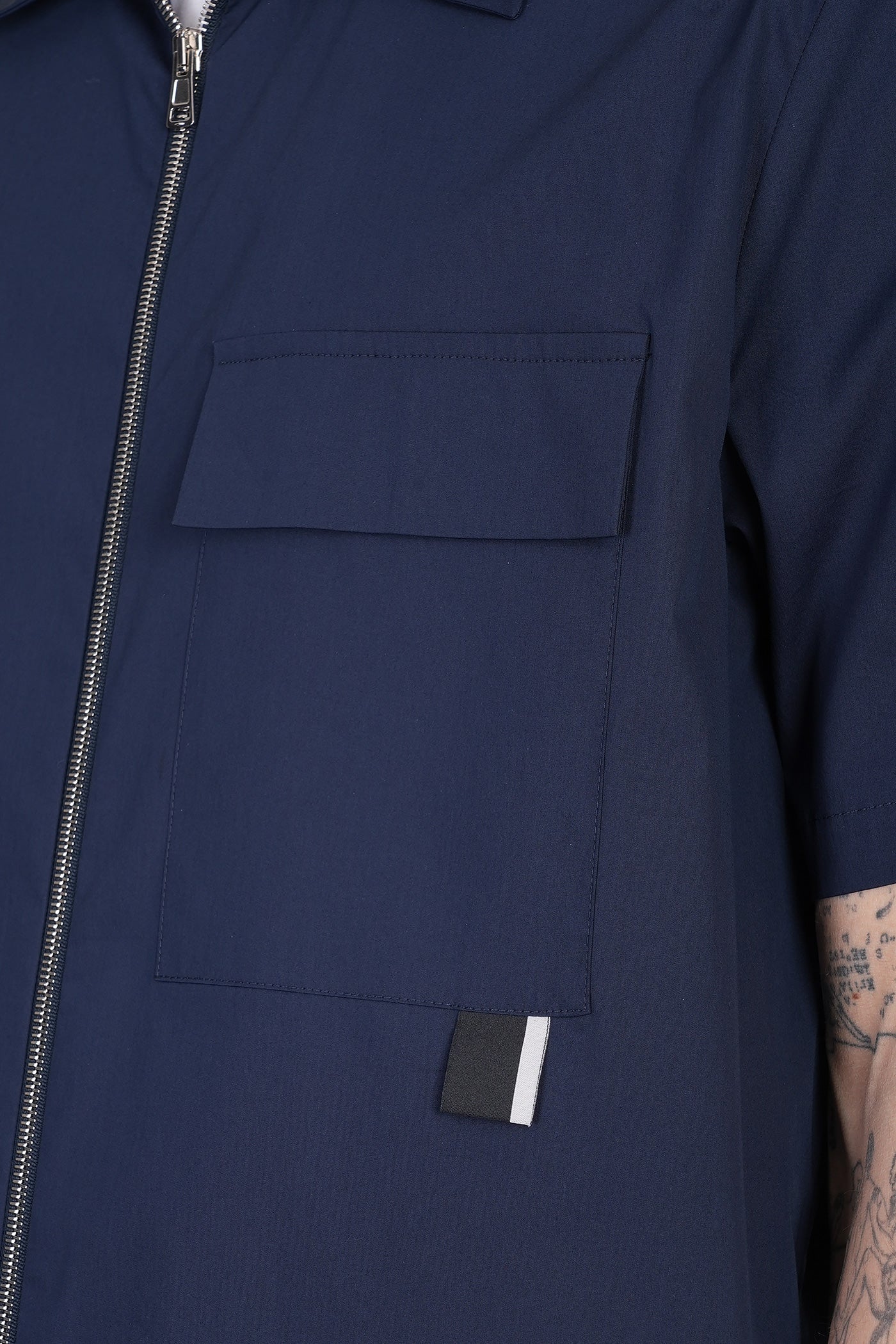 S153 Shirt in blue cotton - Image 5
