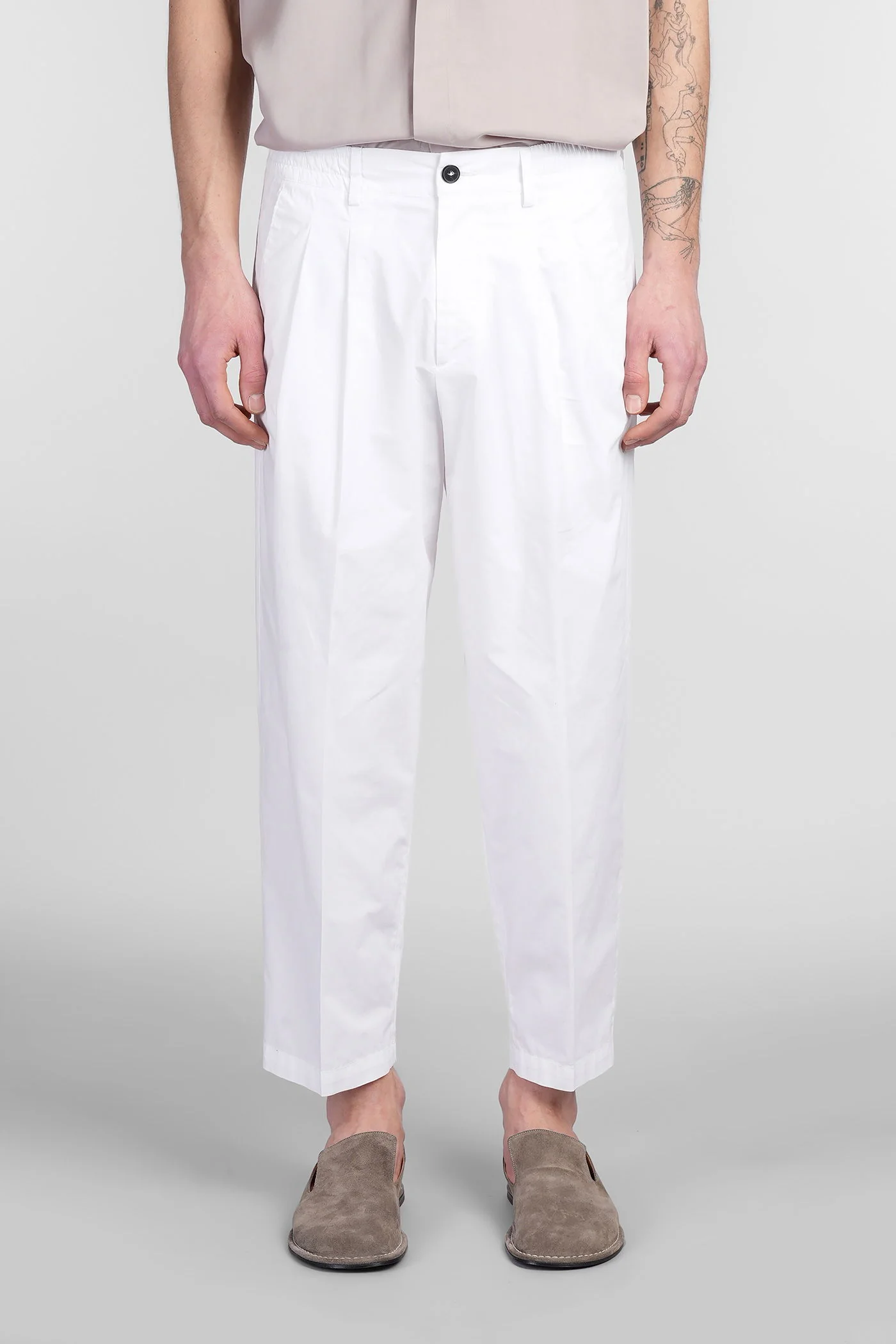 Zen Pants in white cotton