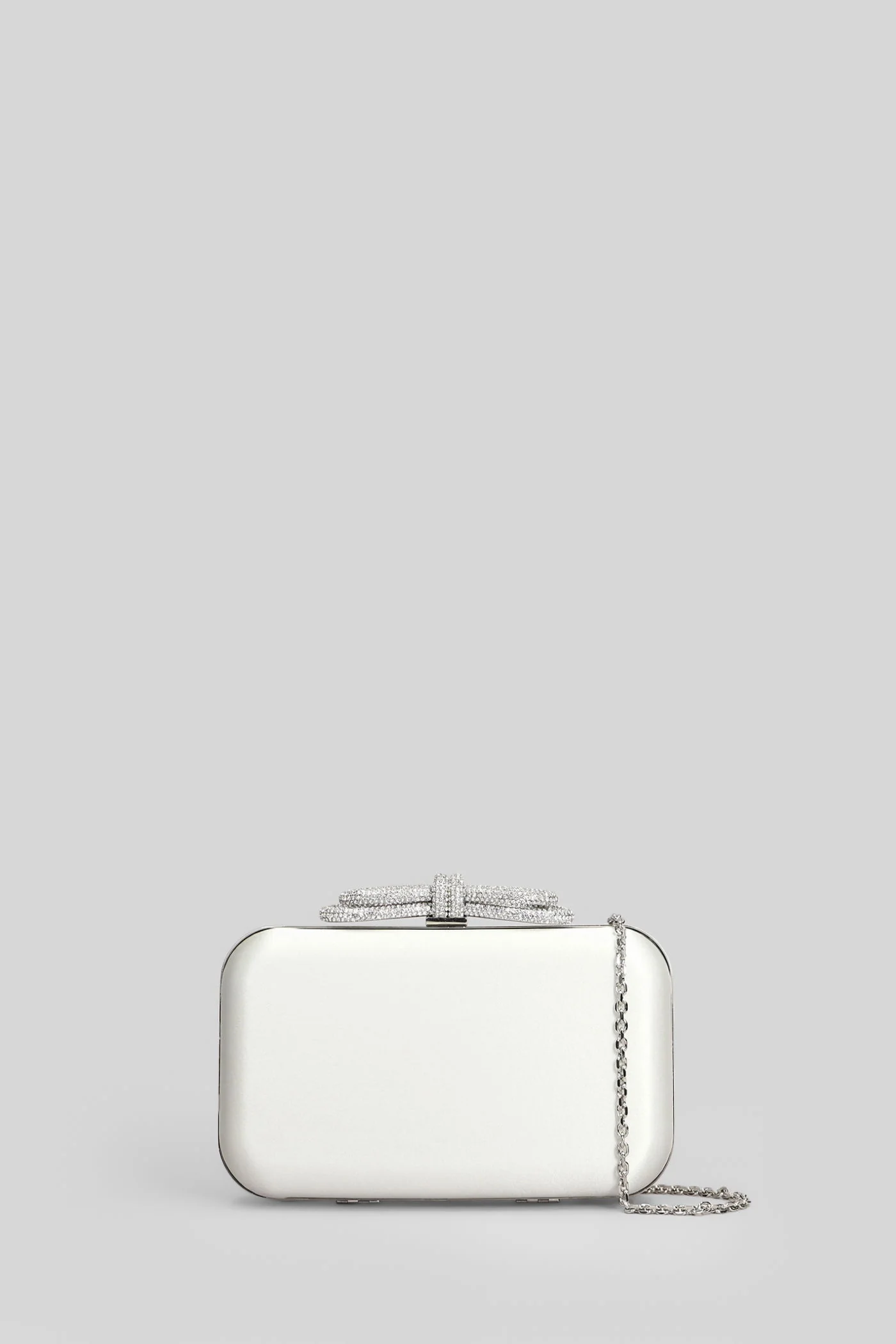 Clutch in white silk
