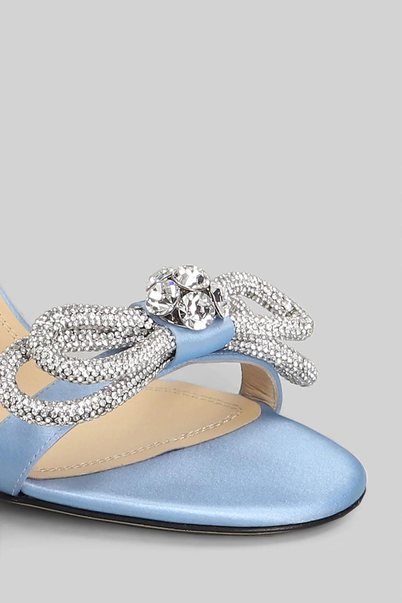 Sandals in cyan satin - Image 5