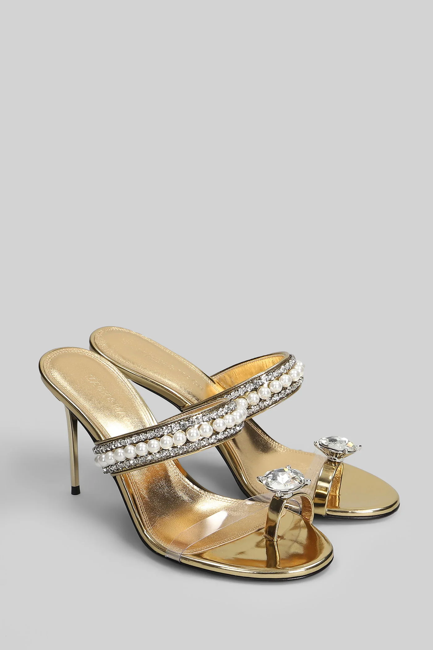 Sandals in gold leather - Image 2