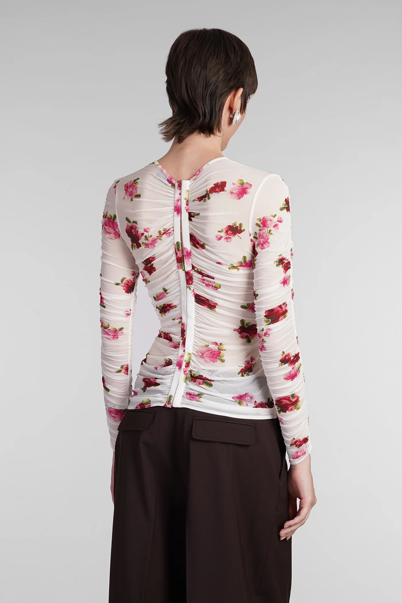 Blouse in beige polyamide polyester - Image 3