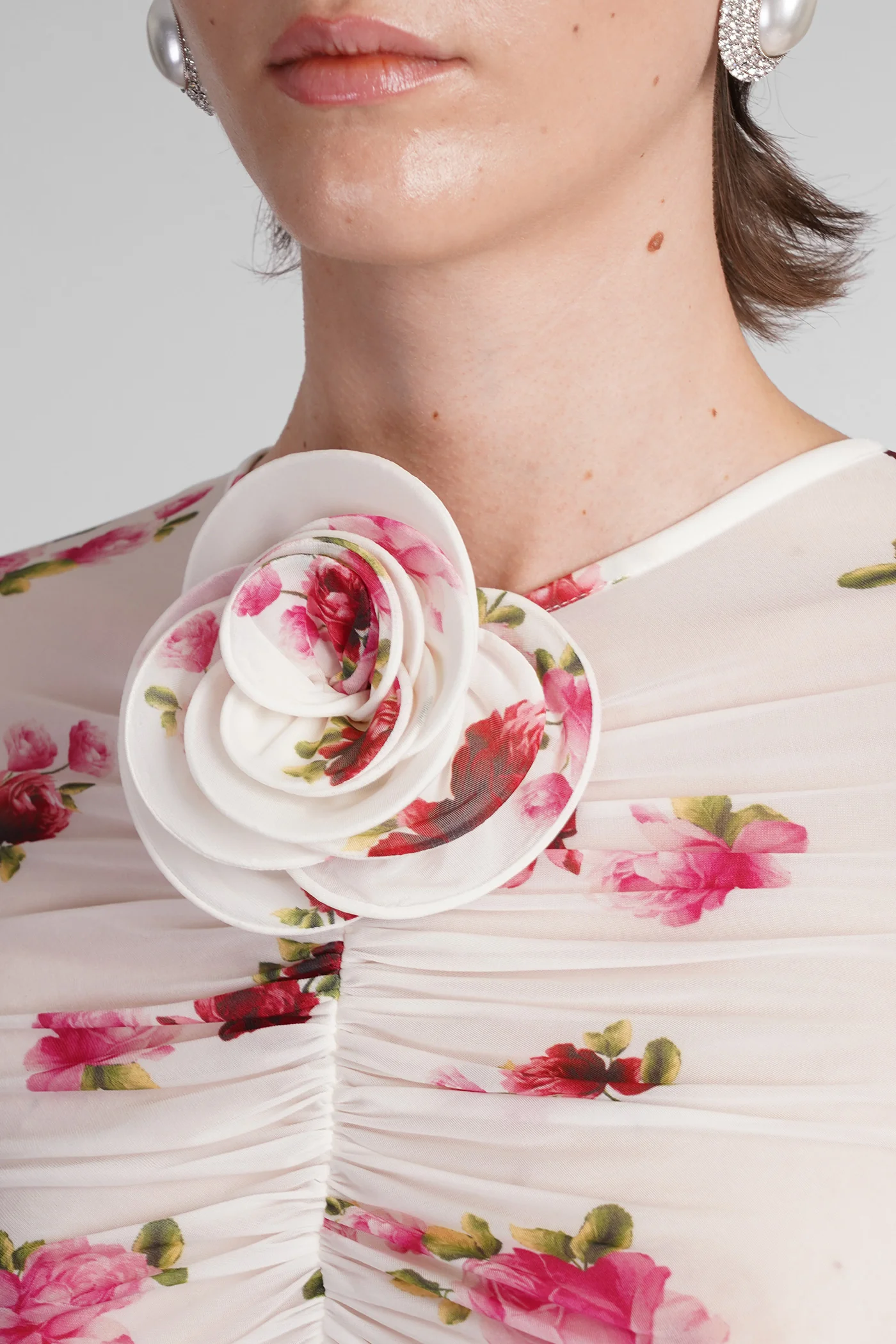 Blouse in beige polyamide polyester - Image 5