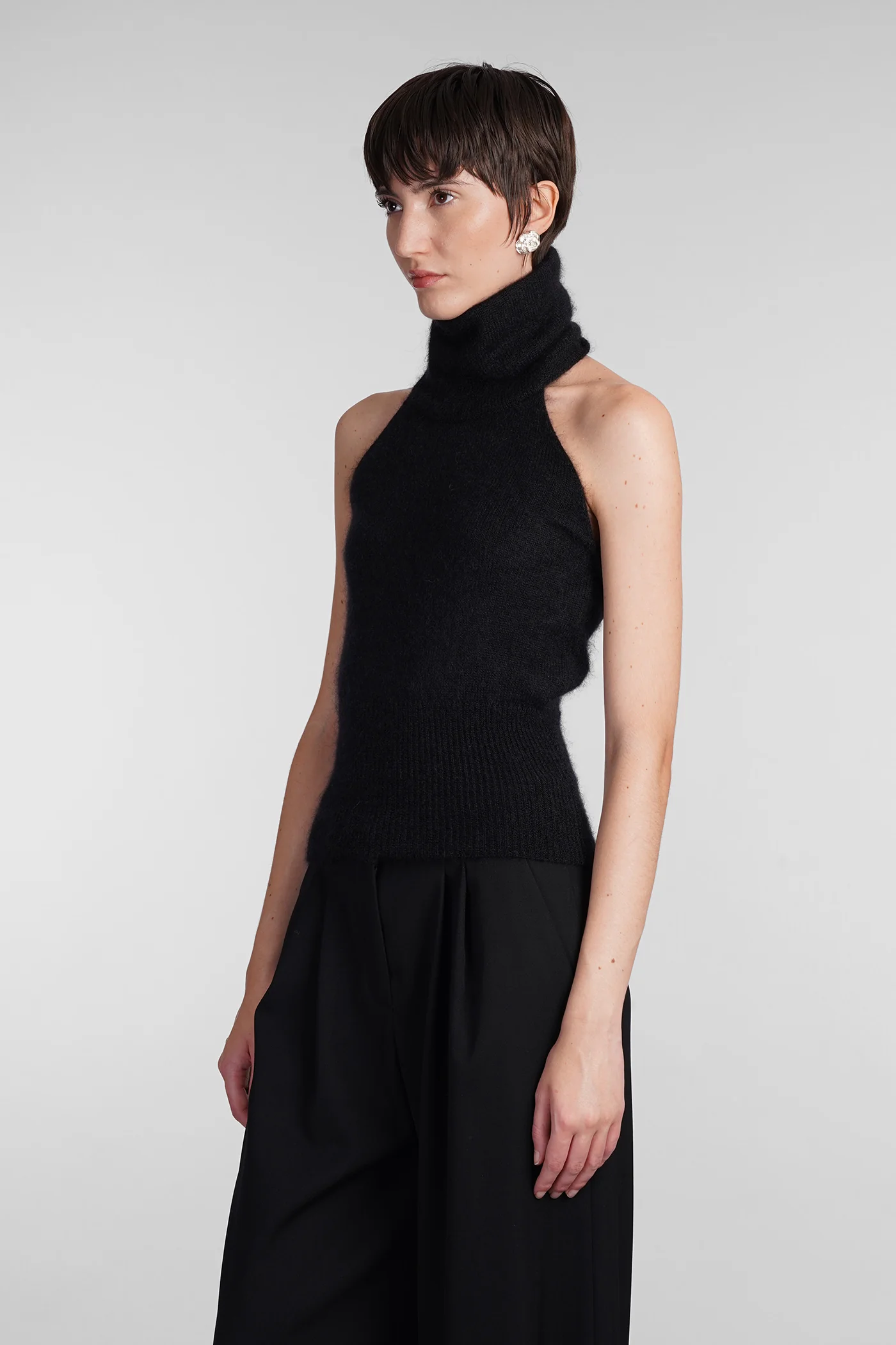 Knitwear in black wool - Image 4