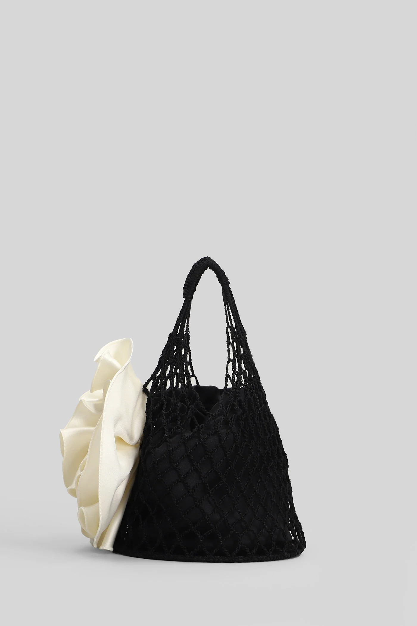 Small devana Hand bag in black cotton - Image 3