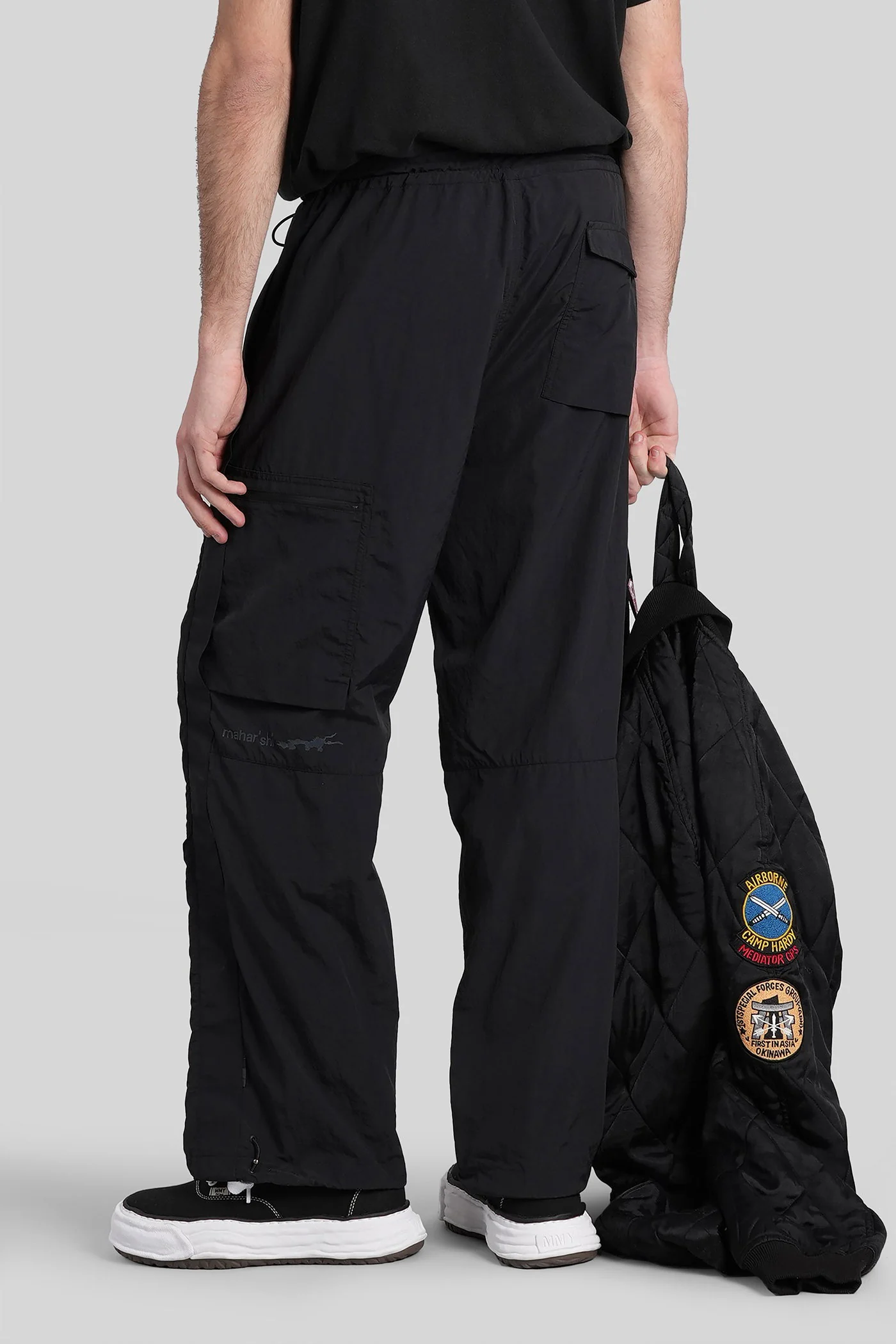 Pants in black nylon - Image 3