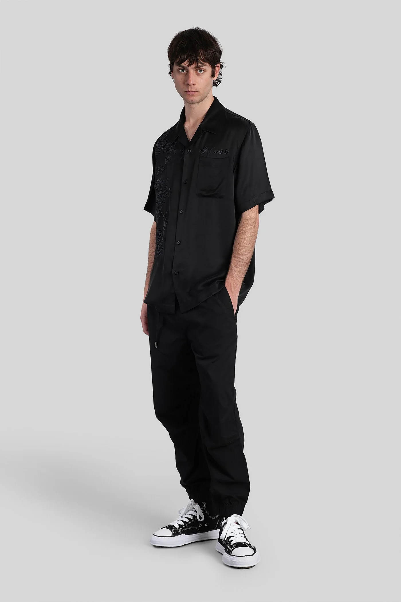 Shirt in black polyamide polyester - Image 2