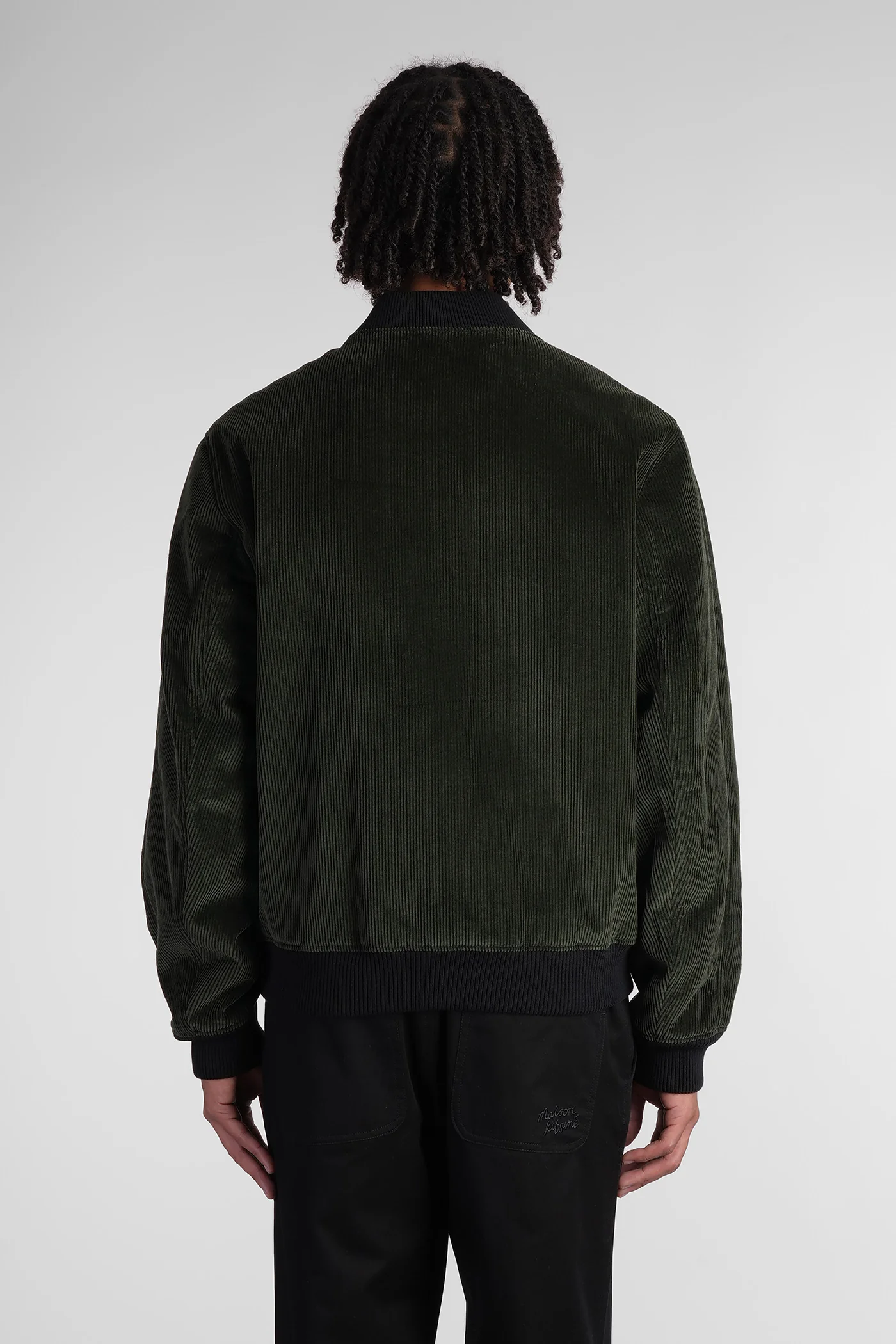 Casual jacket in green cotton - Image 3