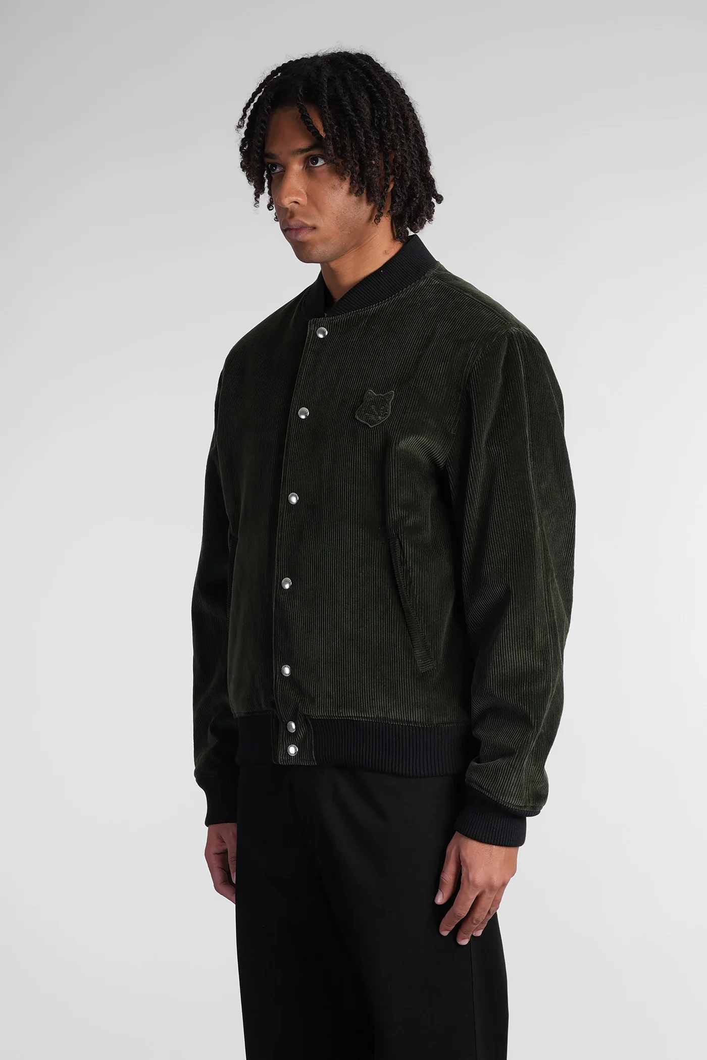 Casual jacket in green cotton - Image 4