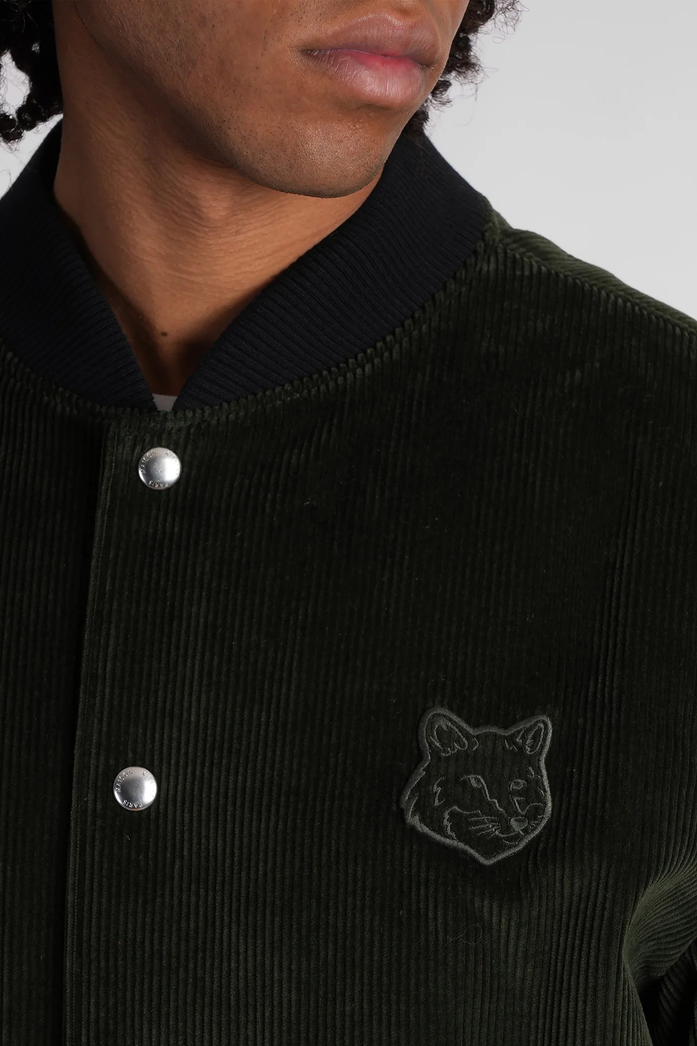 Casual jacket in green cotton - Image 5