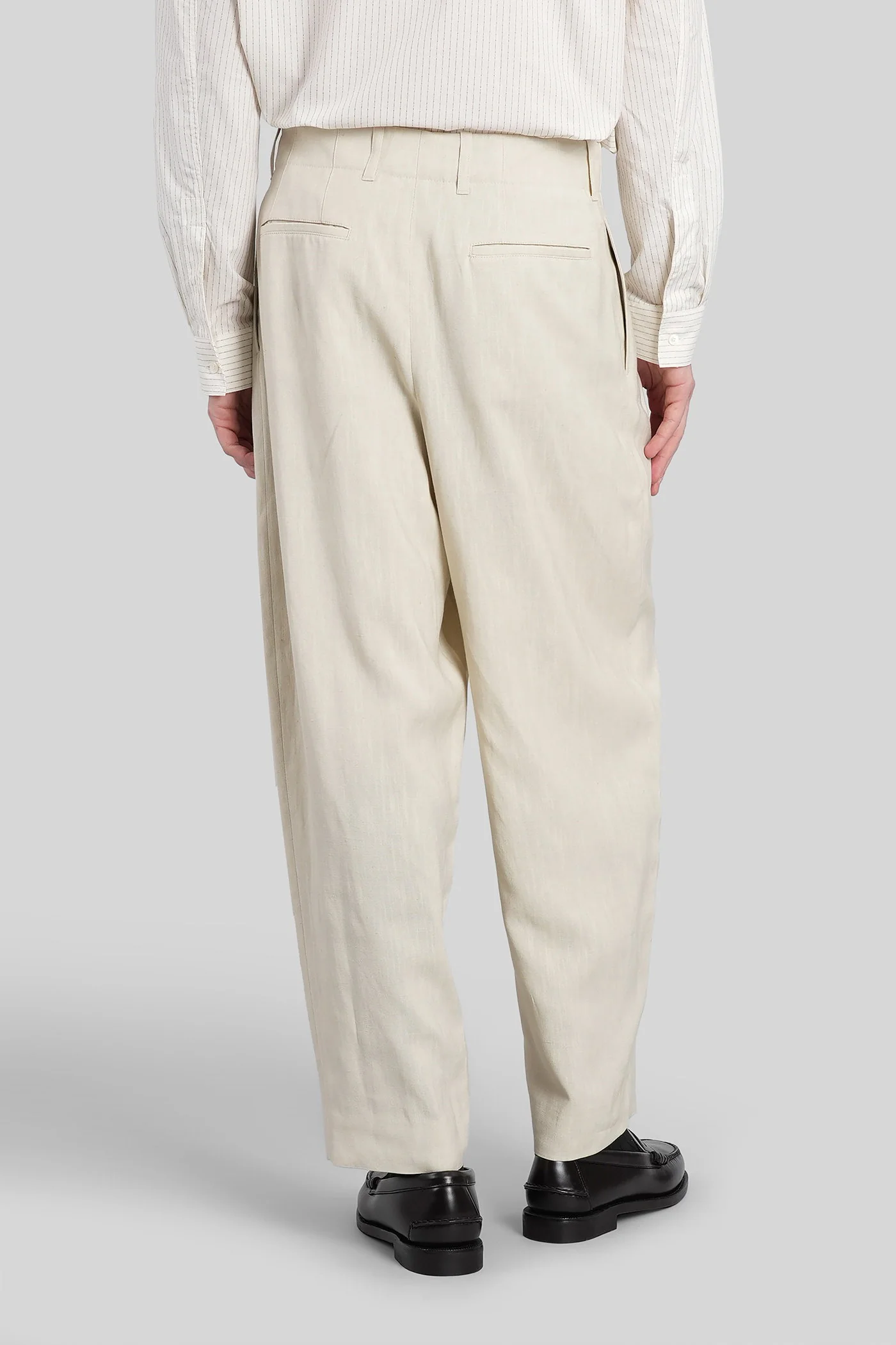 Pants in beige viscose - Image 3