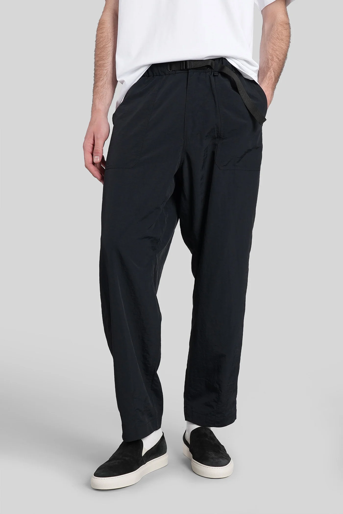 Pants in black polyamide