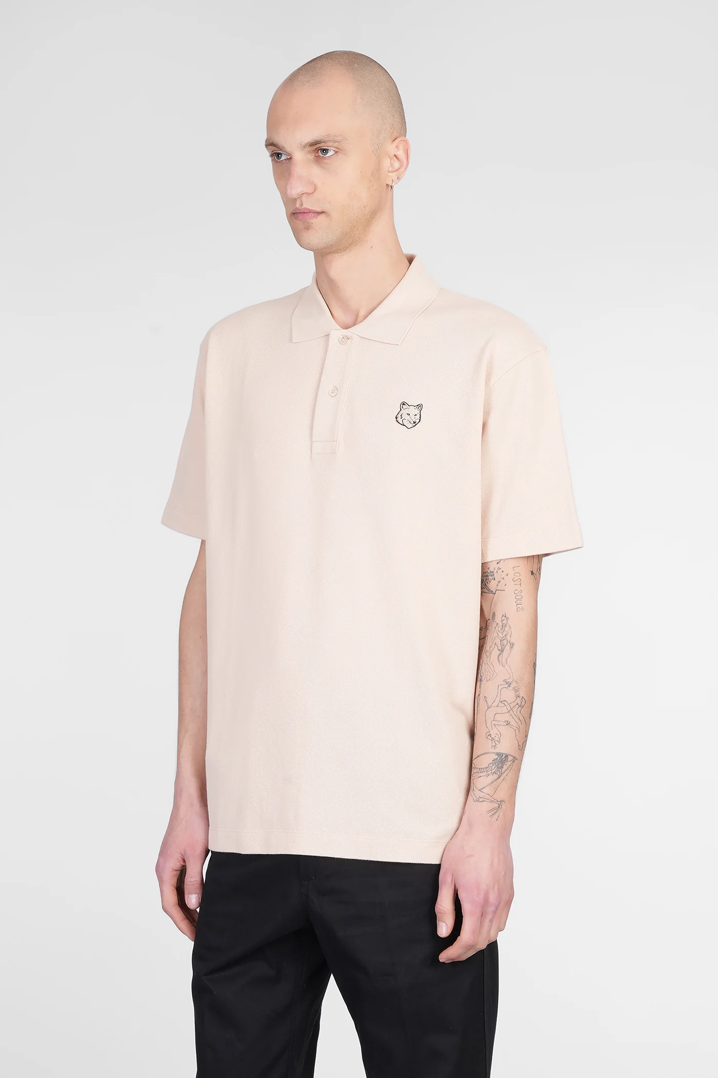 Polo in beige cotton - Image 4