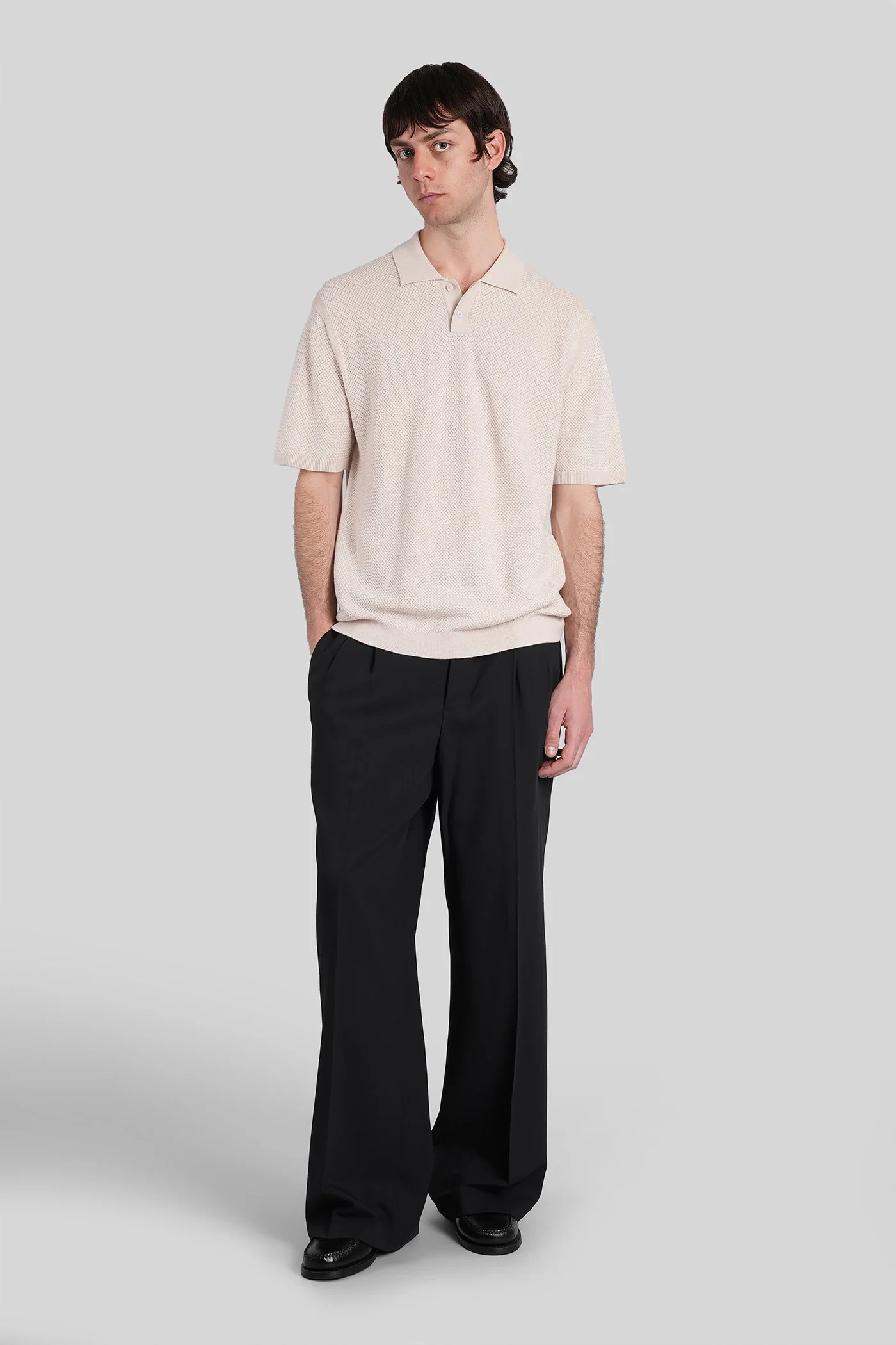 Polo in beige wool - Image 2
