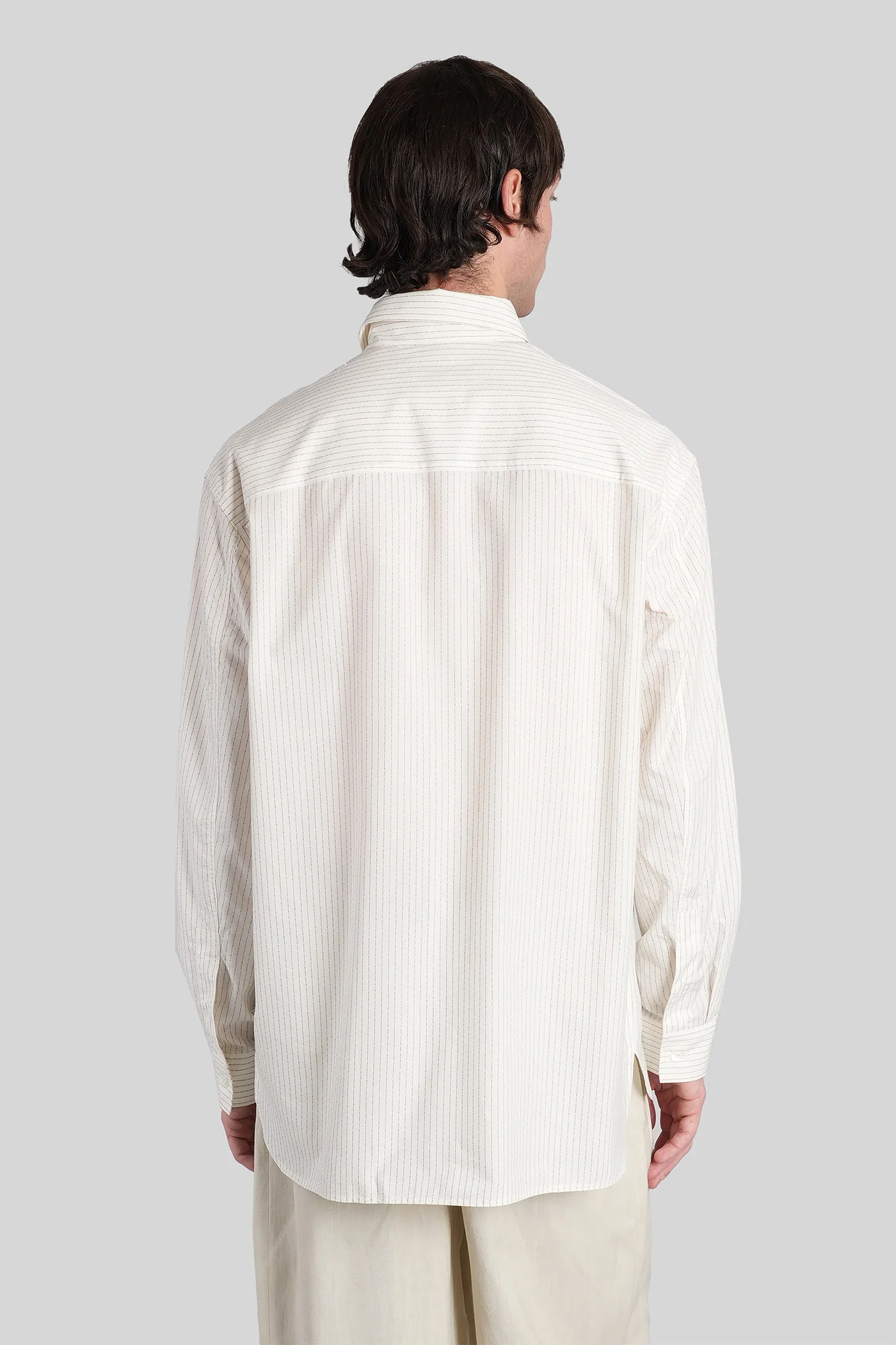 Shirt in beige cotton - Image 3
