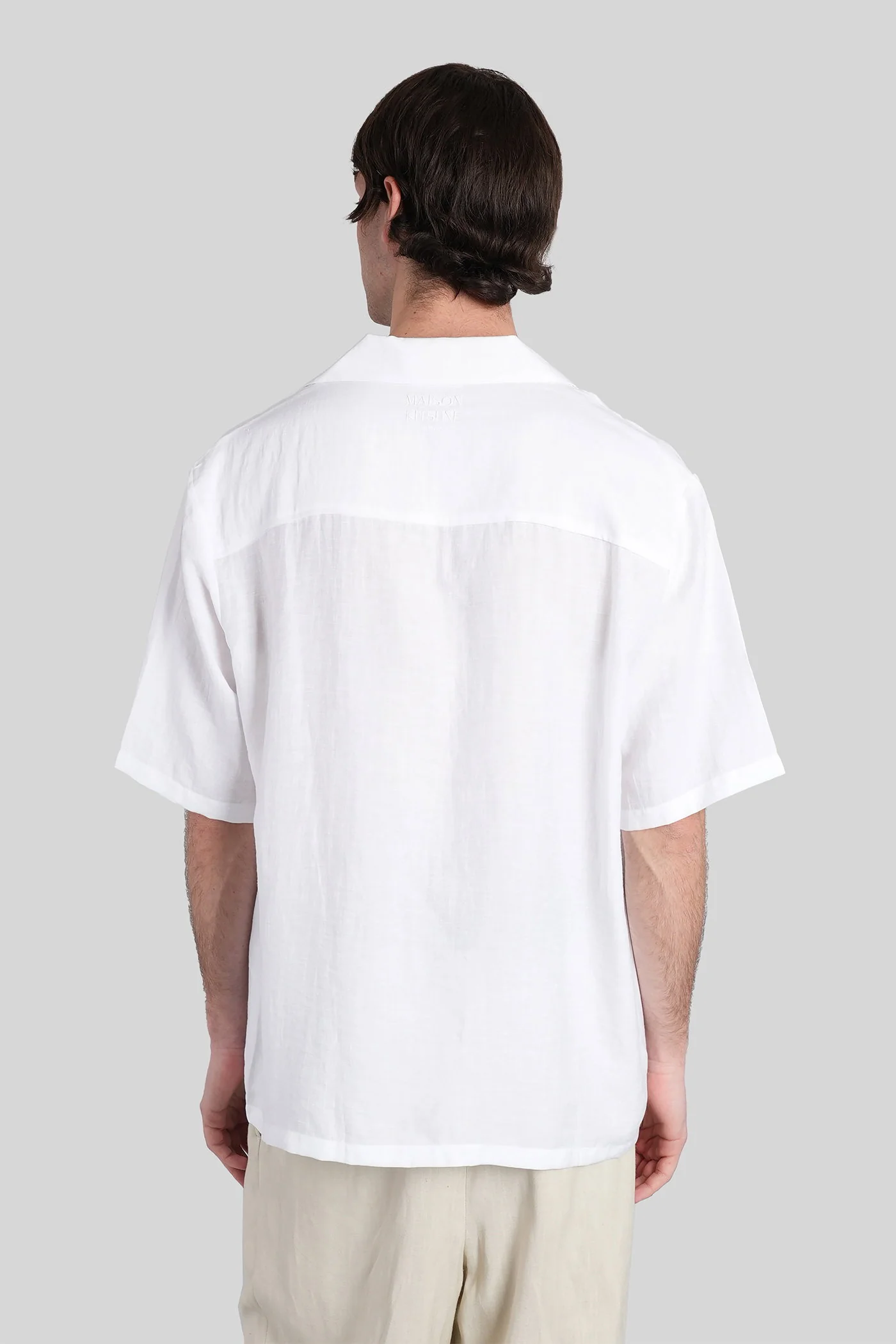 Shirt in white linen - Image 3