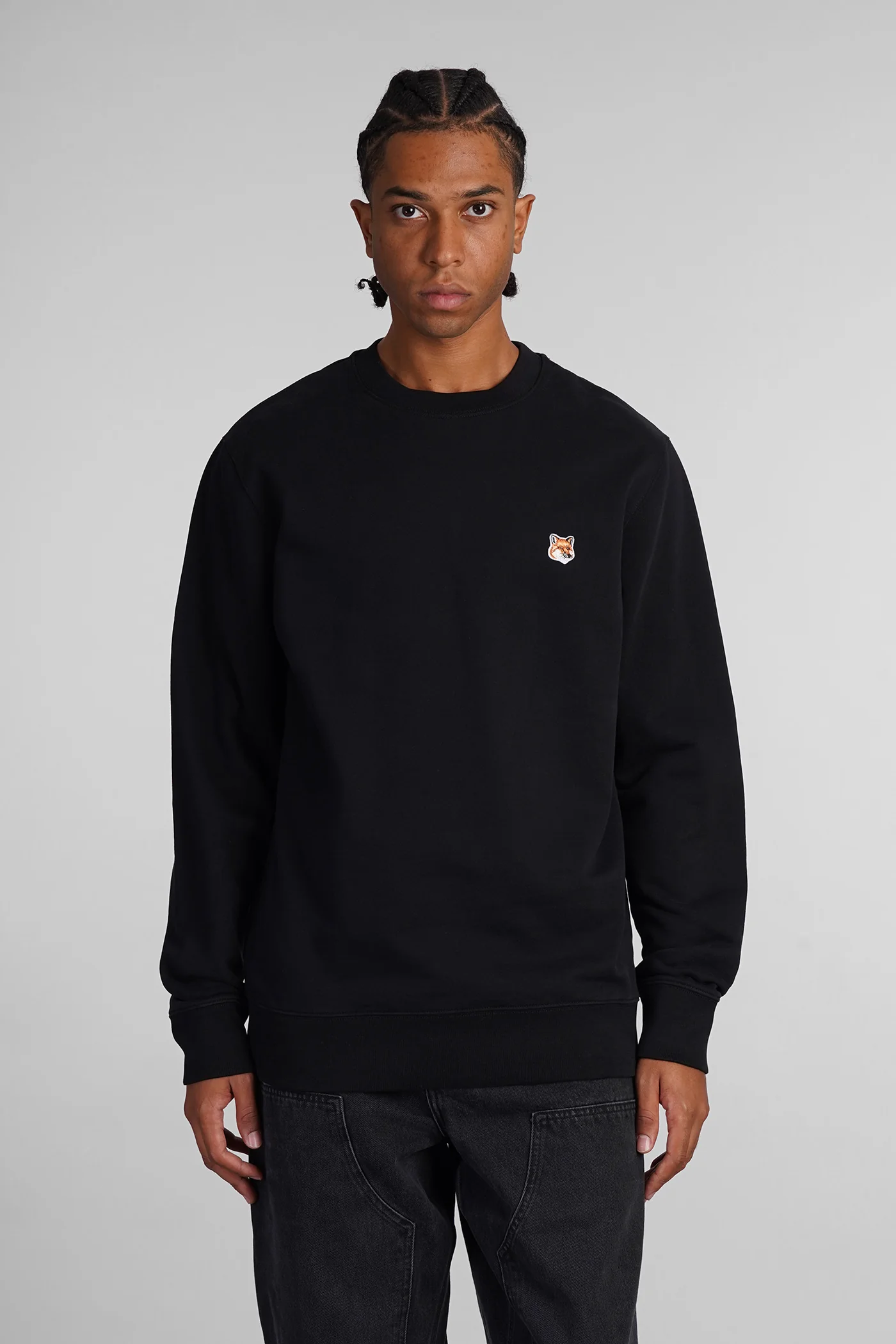 Sweatshirt in black cotton
