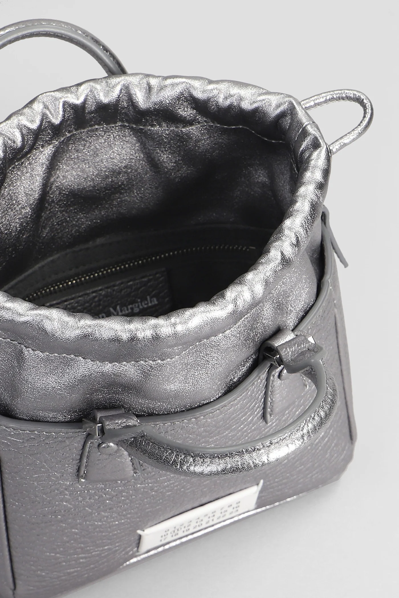 5ac Shoulder bag in silver leather - Image 4