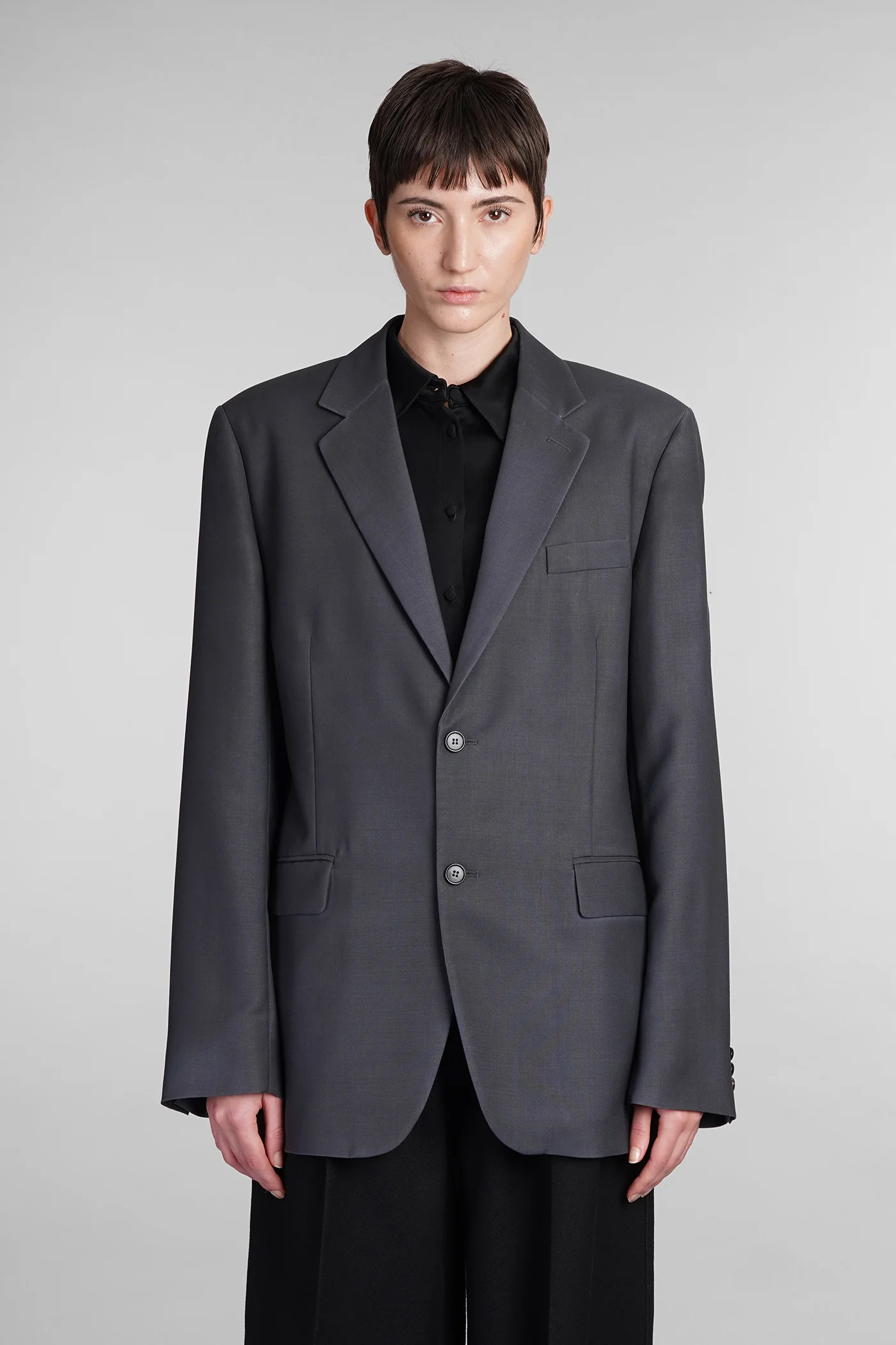 Blazer in grey wool