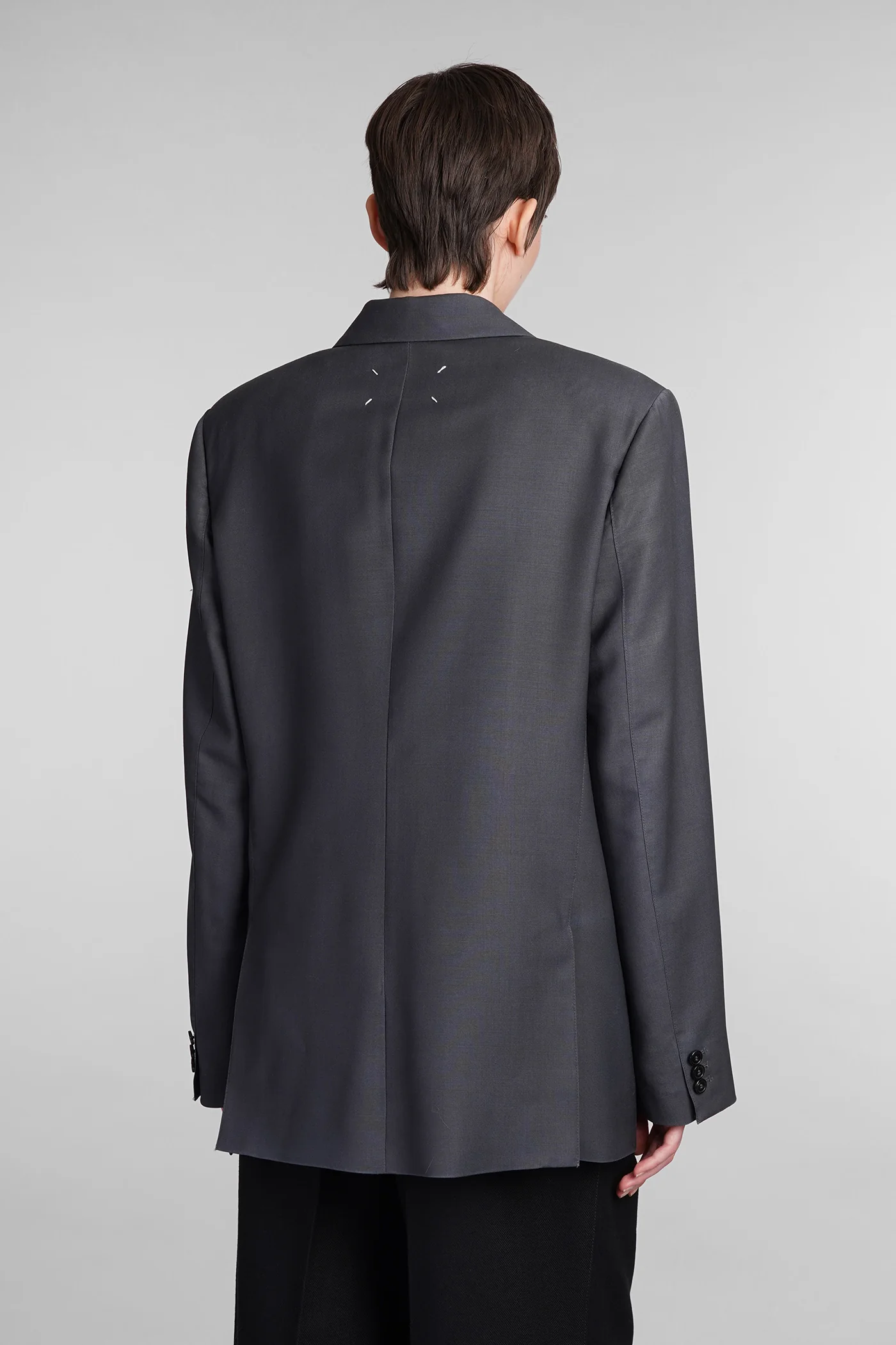 Blazer in grey wool - Image 8