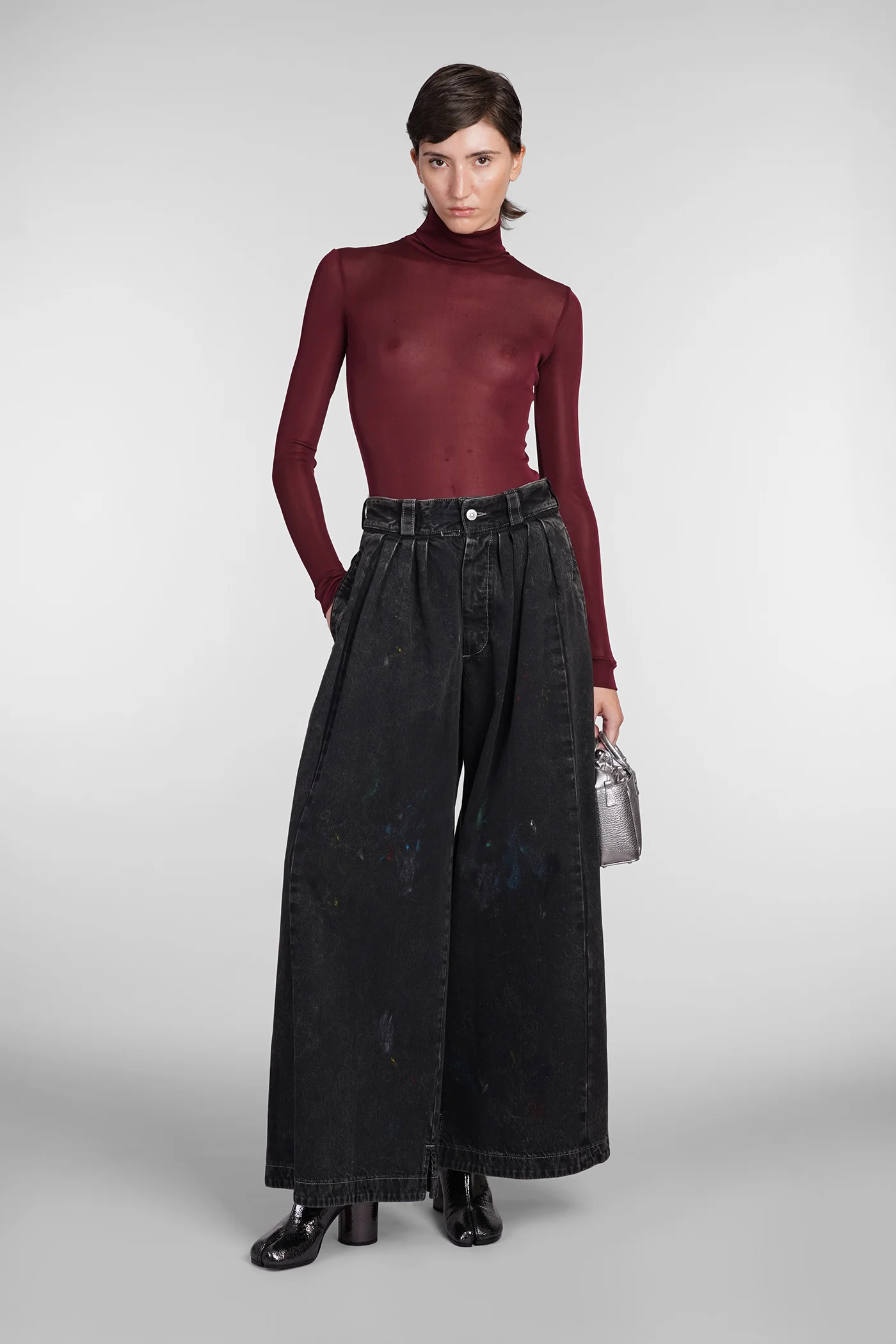 Body in bordeaux viscose - Image 2