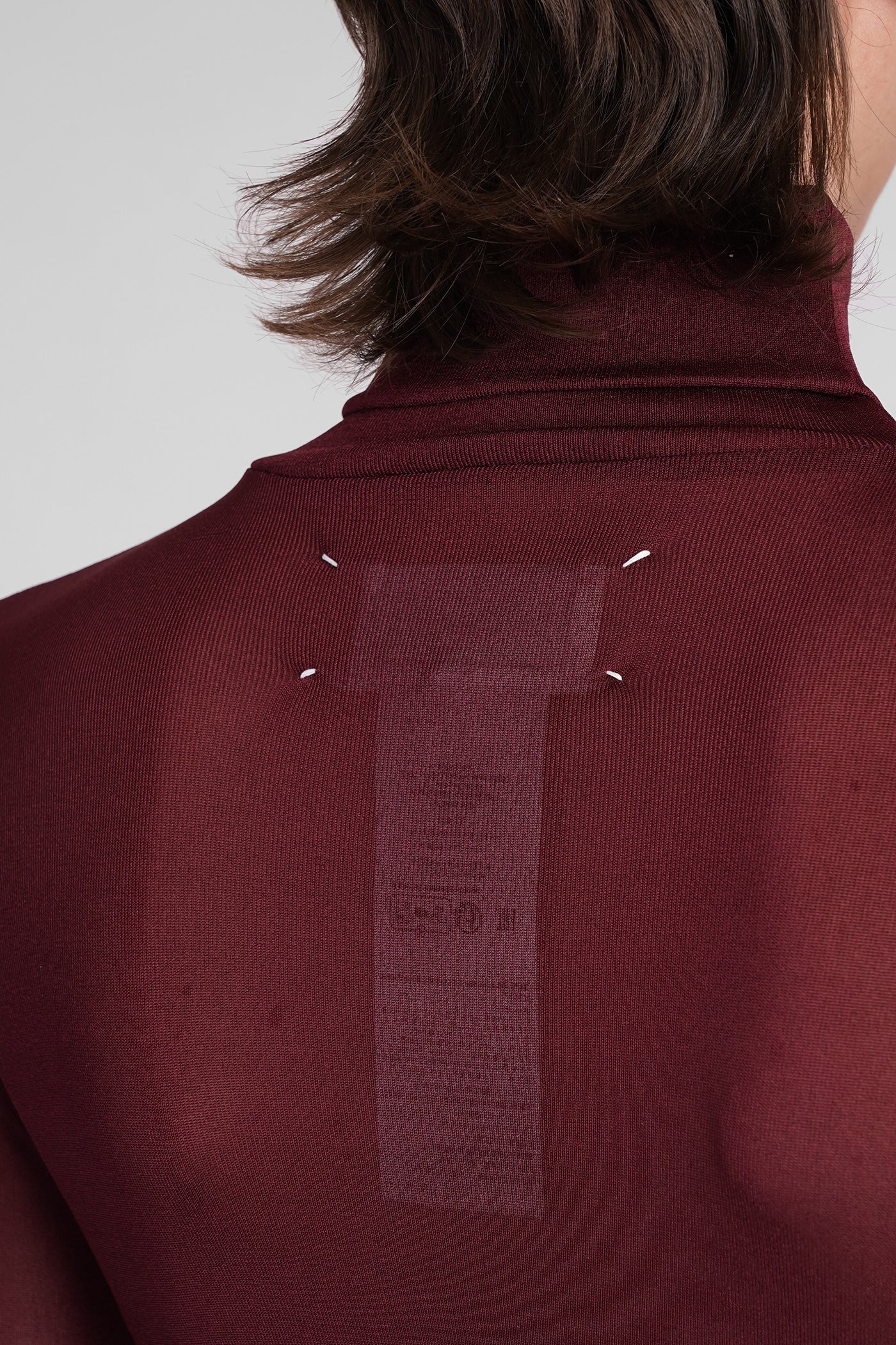 Body in bordeaux viscose - Image 5