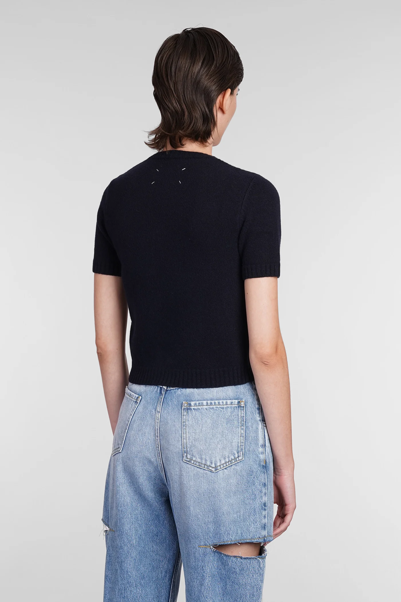 Knitwear in blue wool - Image 3