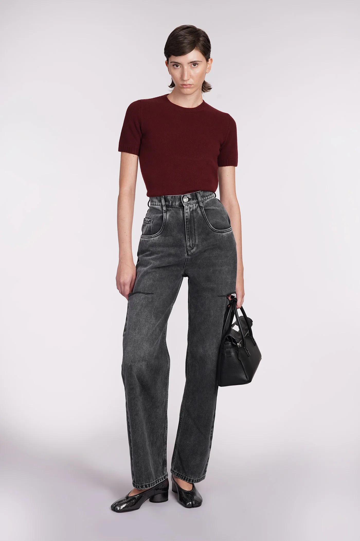 Knitwear in bordeaux wool - Image 2