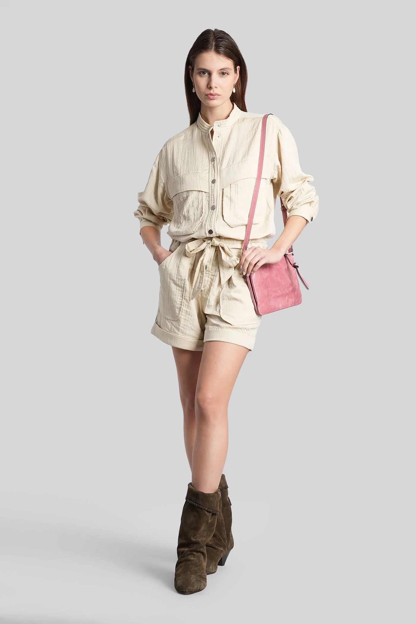 Betyna Jumpsuit in beige viscose - Image 2