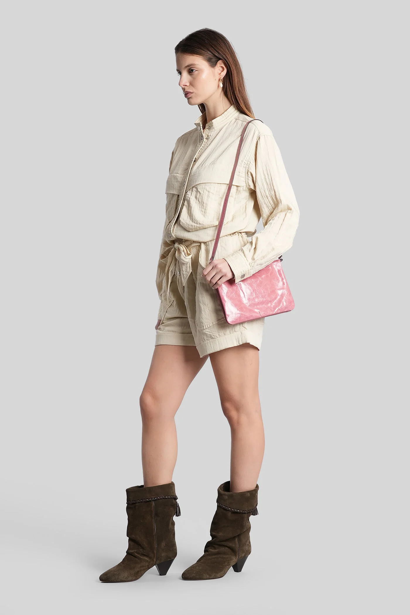 Betyna Jumpsuit in beige viscose - Image 4