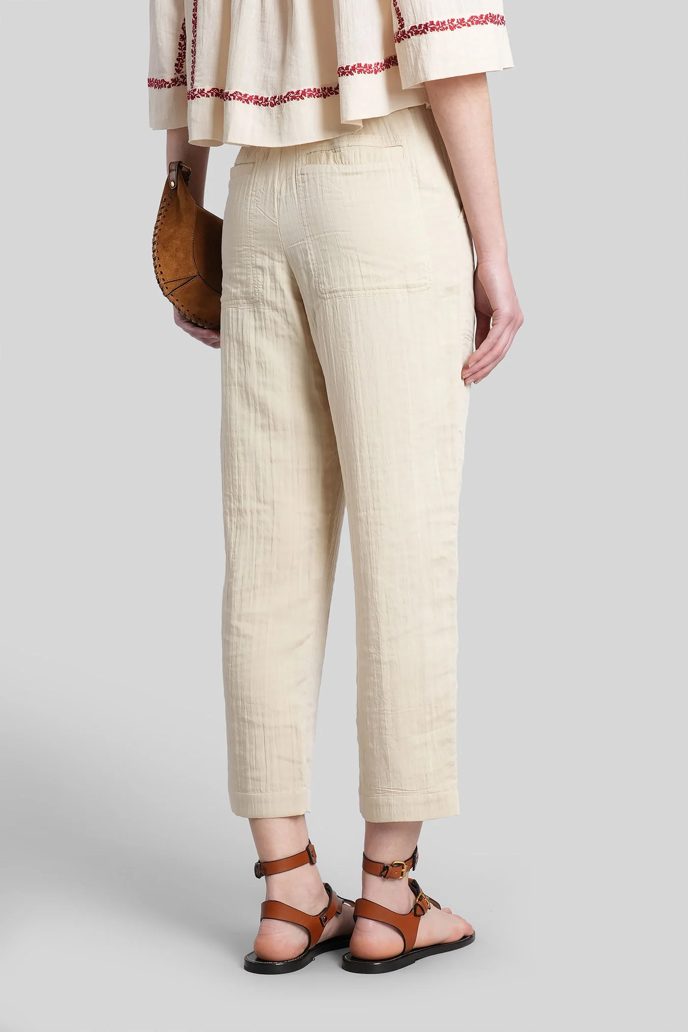Bilna Pants in beige viscose - Image 3