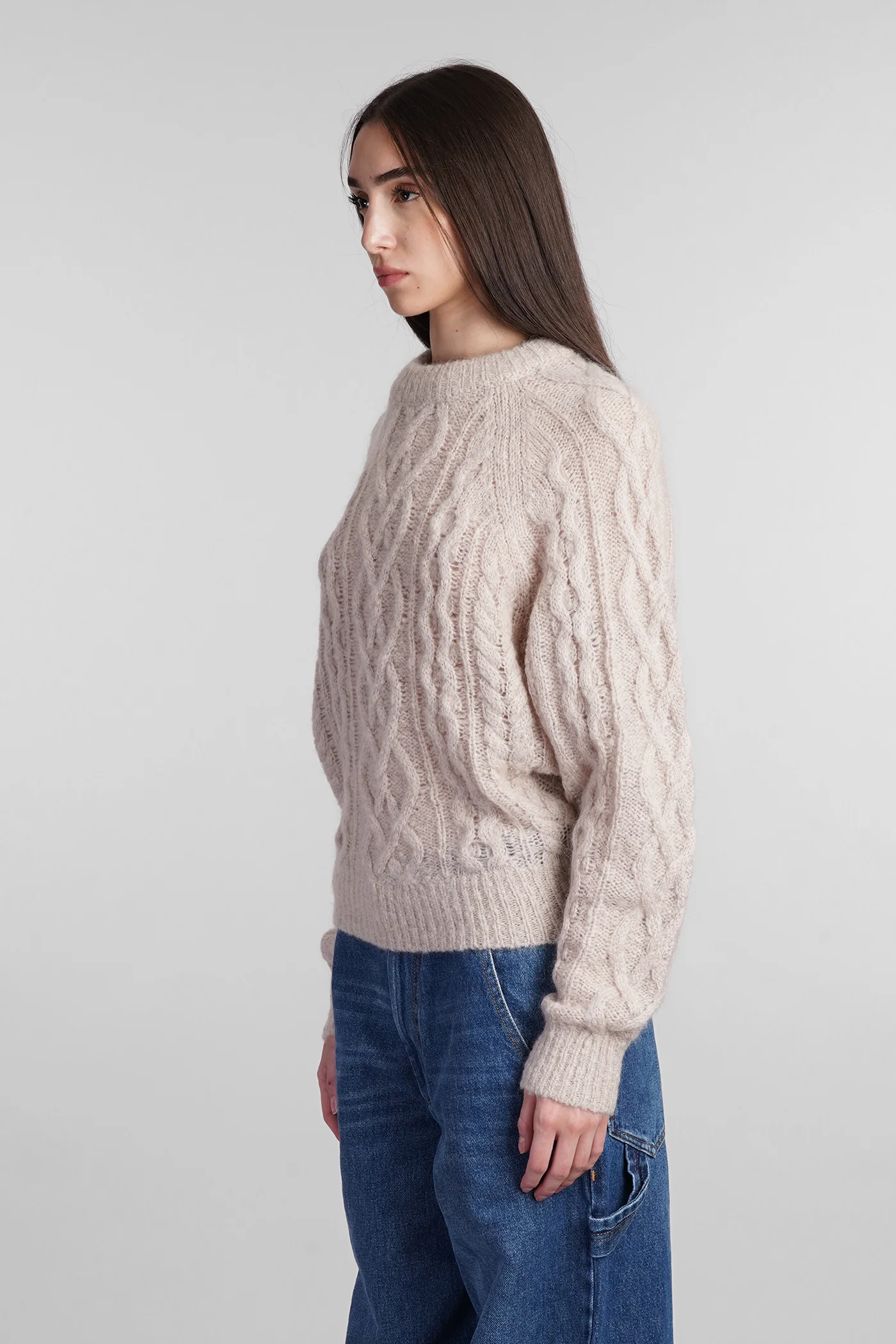 Elka Knitwear in beige wool - Image 4
