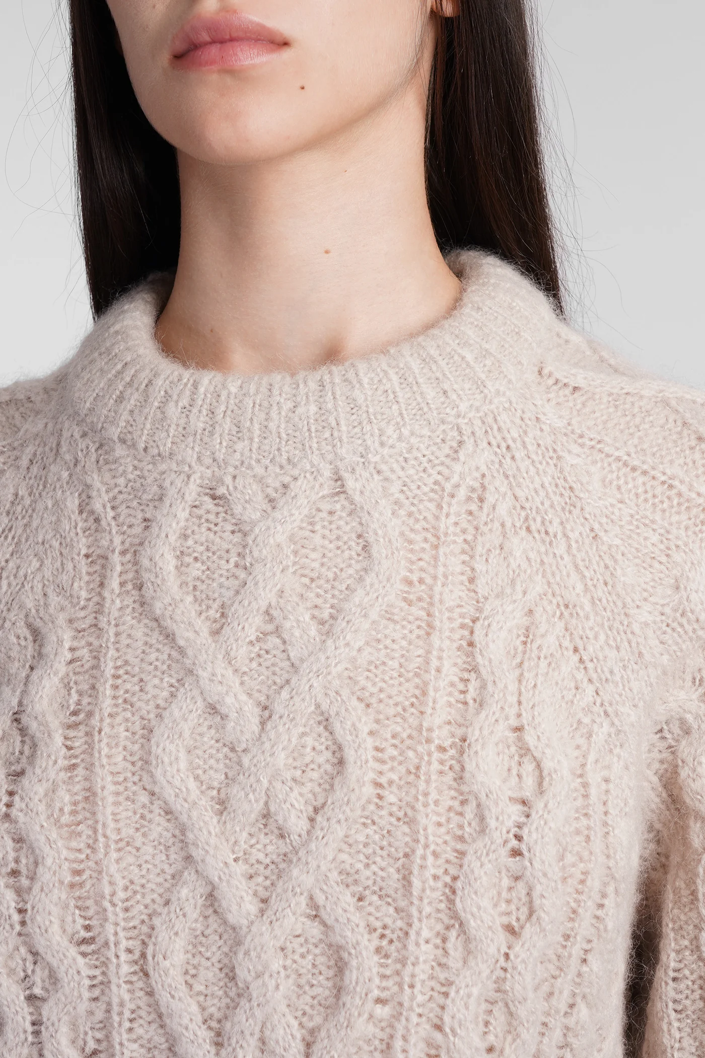 Elka Knitwear in beige wool - Image 5