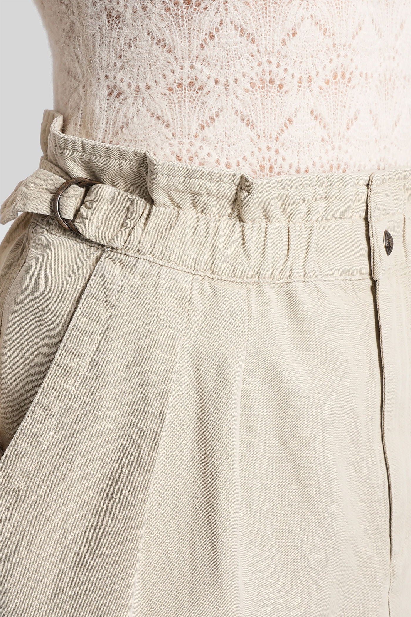 Neriah Pants in beige cotton - Image 5